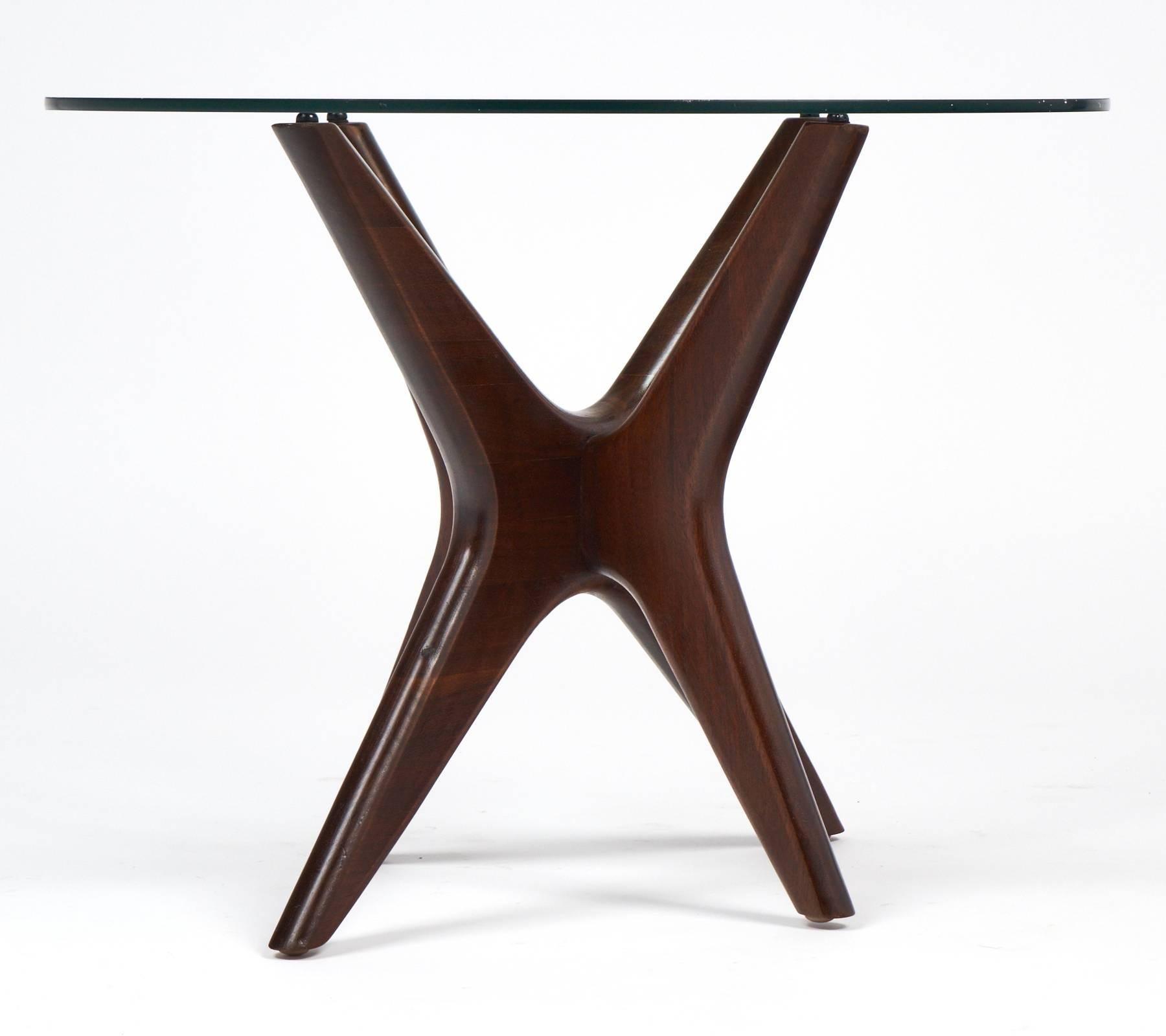 French Mid-Century Modern Period Rosewood Side Table 1