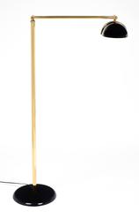 French Vintage Hinged Brass Floor Lamp
