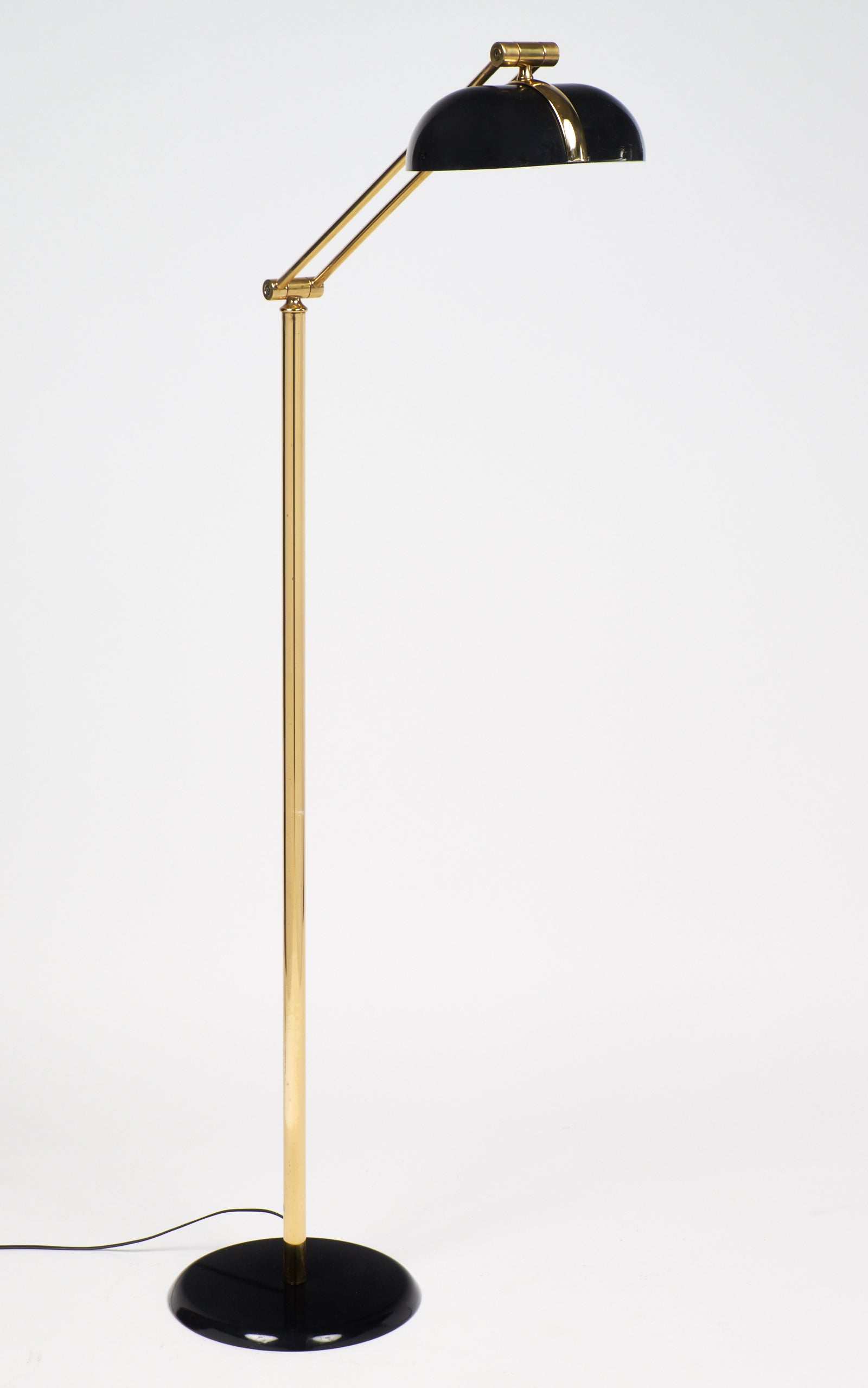 French Vintage Hinged Brass Floor Lamp At 1stdibs