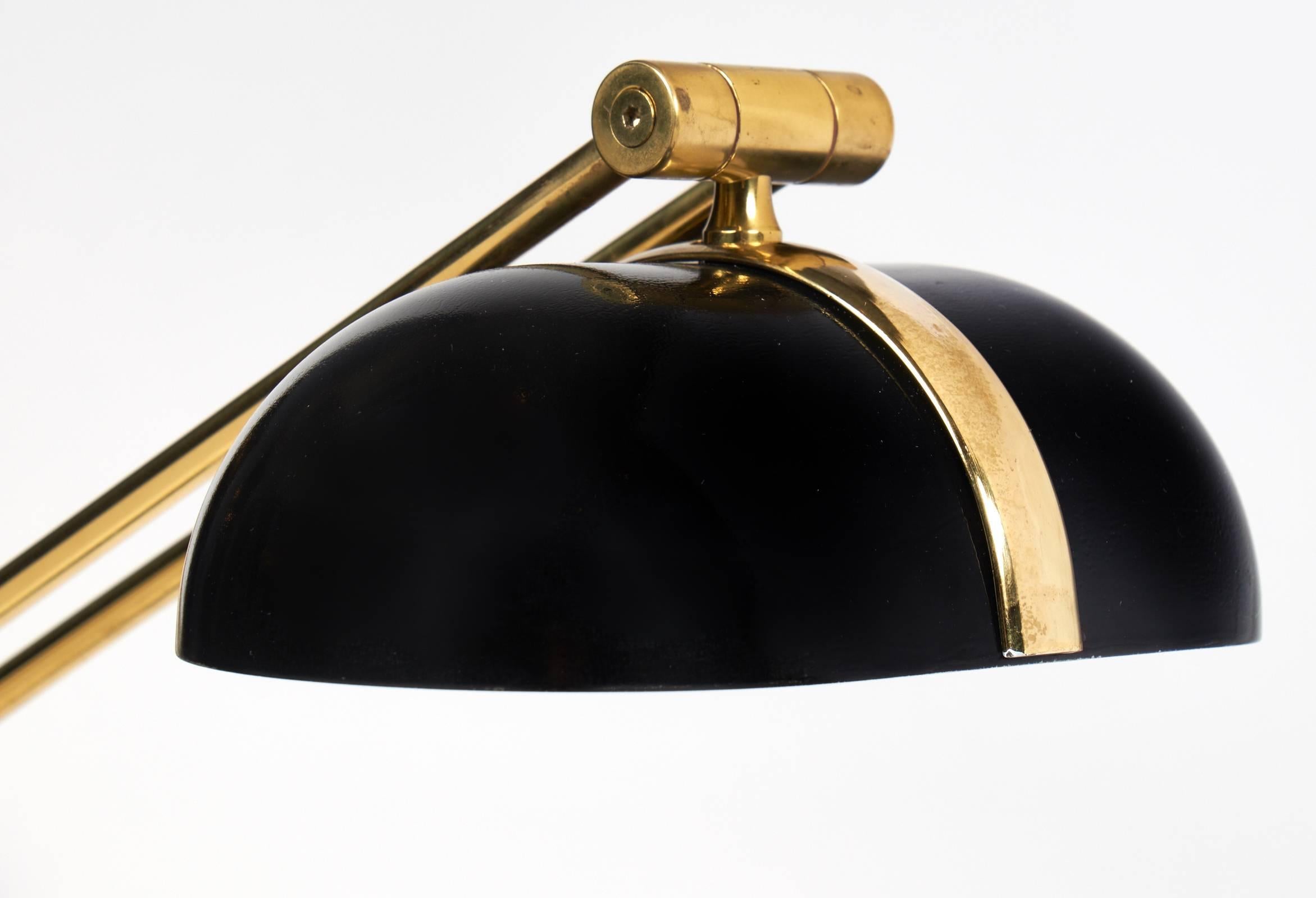 French Vintage Hinged Brass Floor Lamp At 1stdibs
