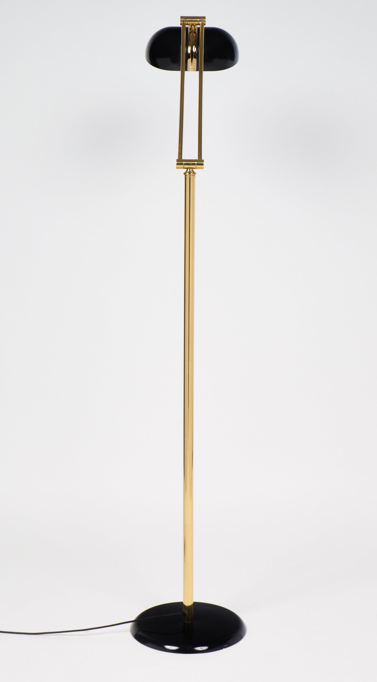 French Vintage Hinged Brass Floor Lamp At 1stdibs