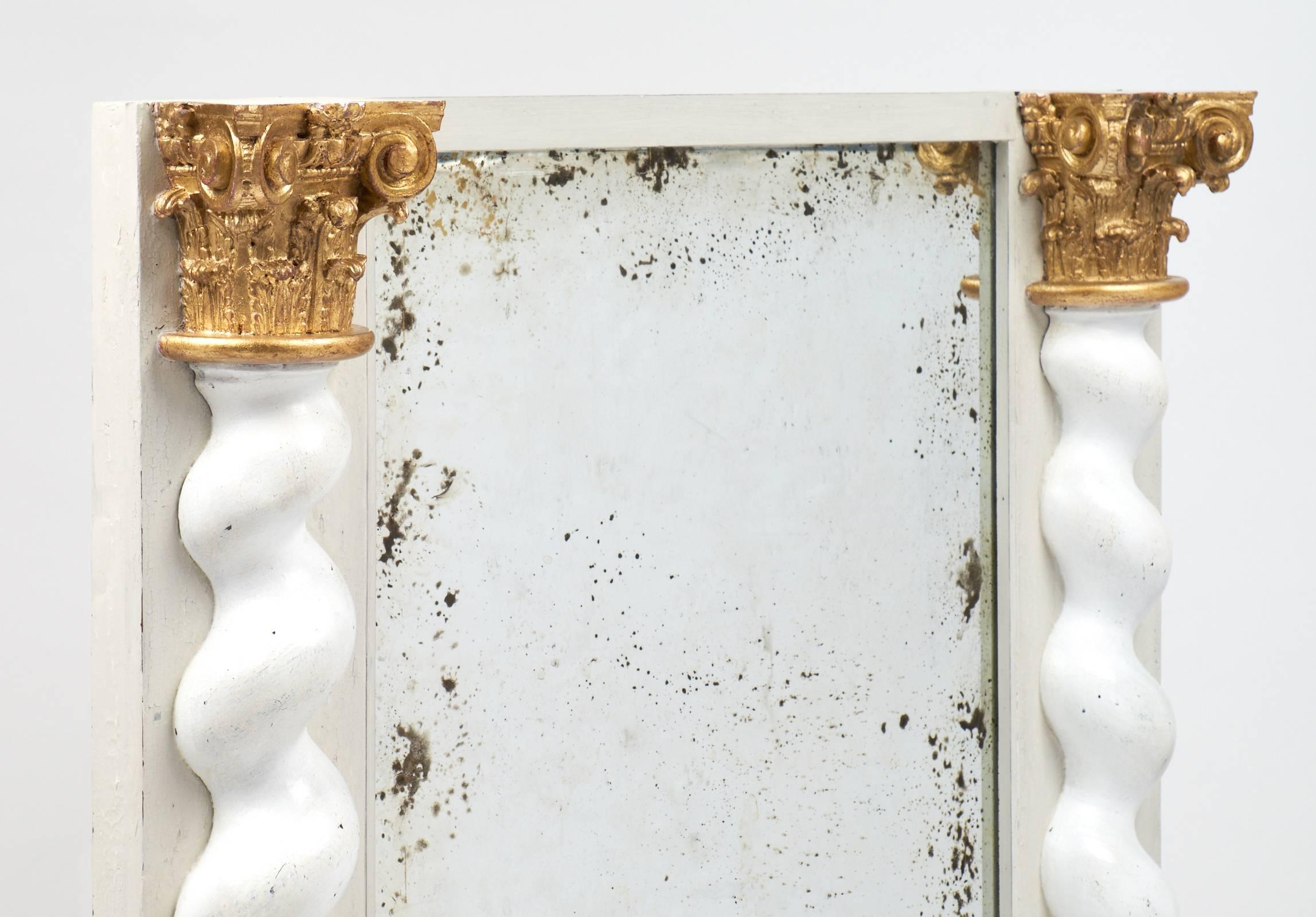 Antique Italian Baroque Mirror from 18th Century Church In Good Condition In Austin, TX