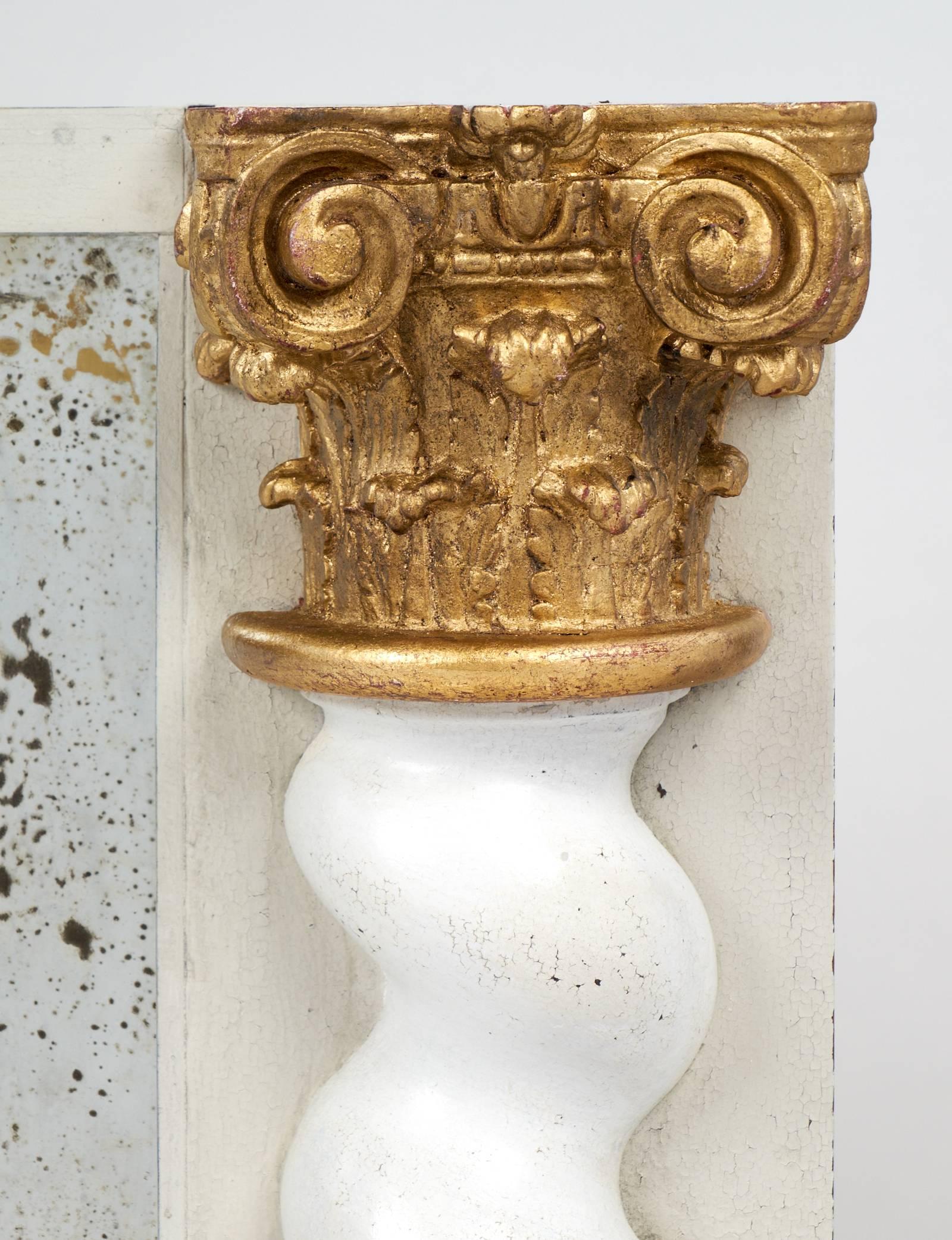 Gold Leaf Antique Italian Baroque Mirror from 18th Century Church