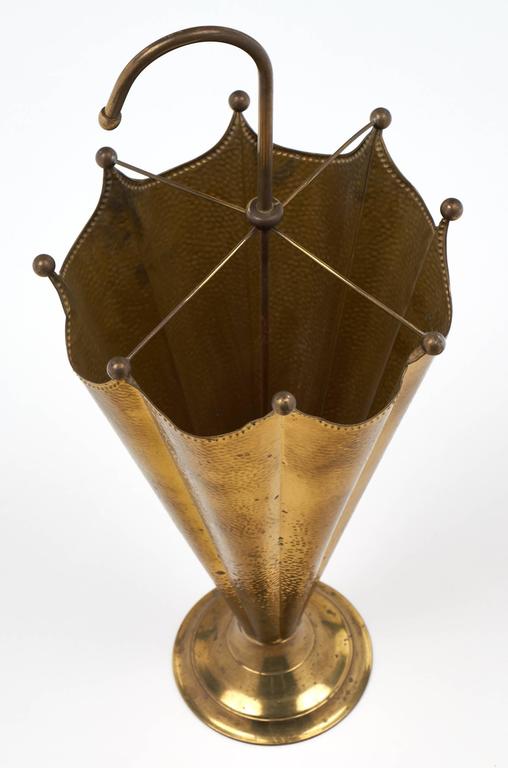 Vintage French Brass Umbrella Stand at 1stdibs