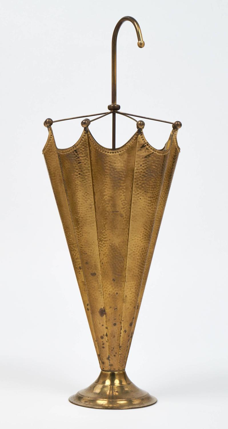 Vintage French Brass Umbrella Stand For Sale at 1stdibs