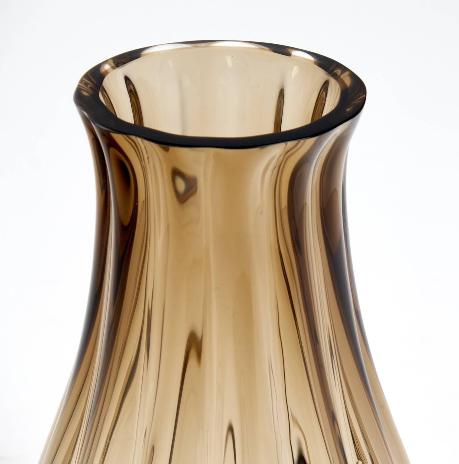 Large Murano Smoked Glass Vase at 1stDibs large brown glass vase