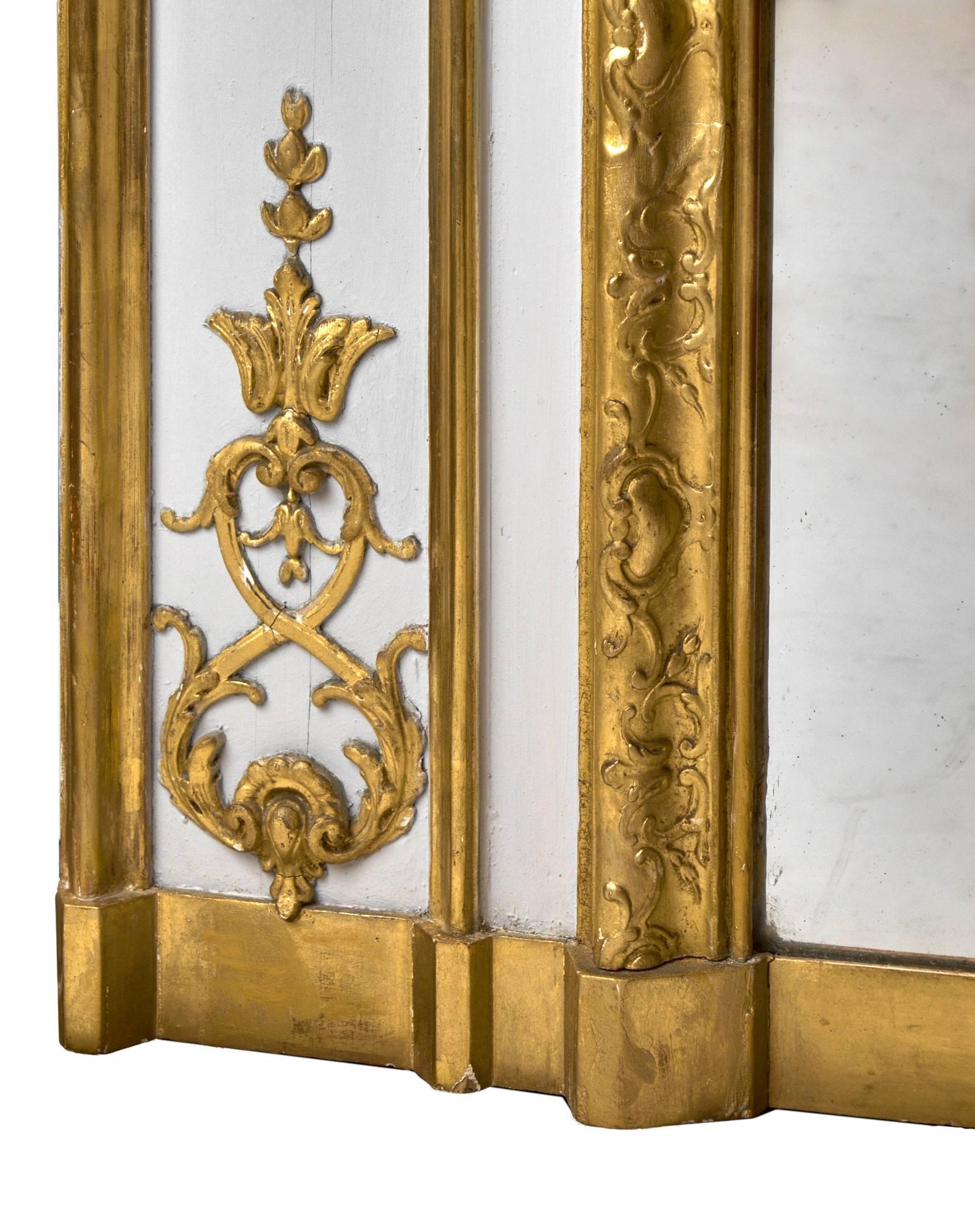 Antique French, Louis XVI Gold Leaf Trumeau 4