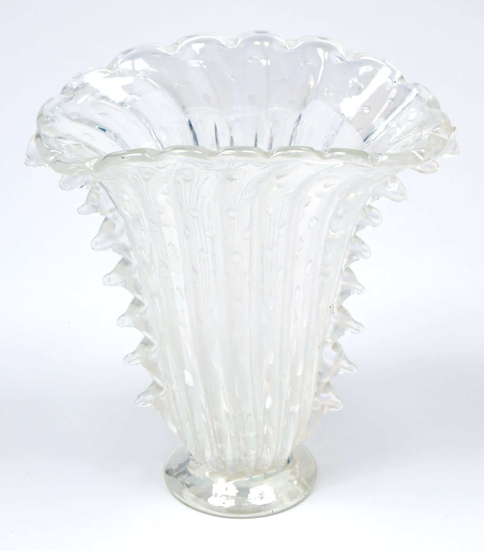 murano crystal vase