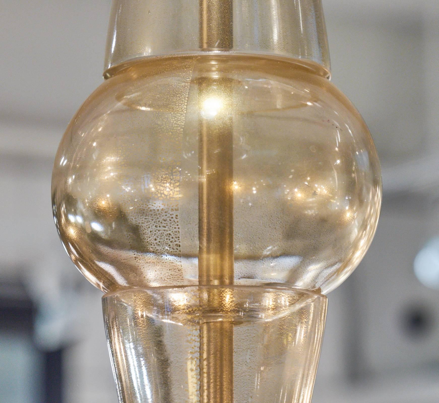 XXI secolo e contemporaneo Lampadario in vetro di Murano 