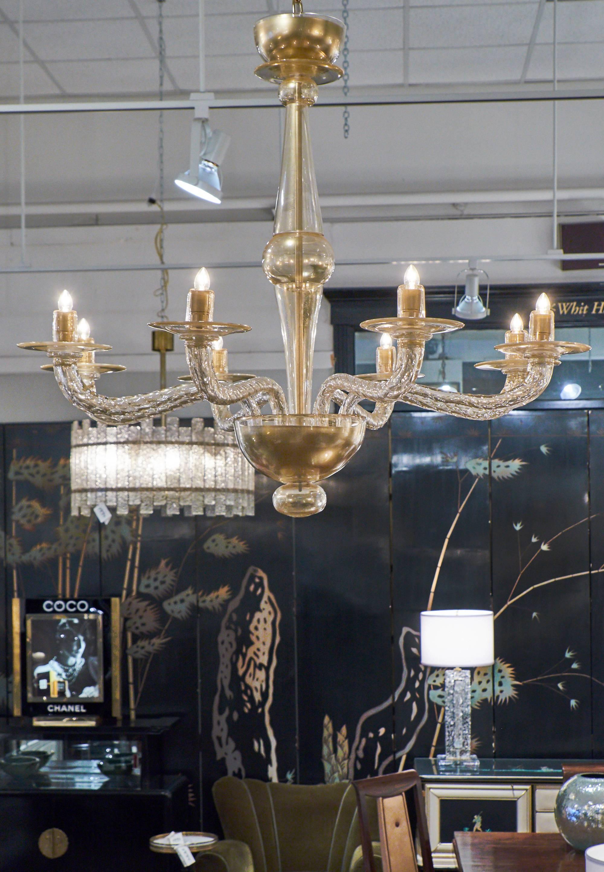 Lampadario modernista italiano in vetro di Murano 
