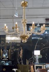 Murano 23-Karat Gold "Avventurina" Glass Chandelier
