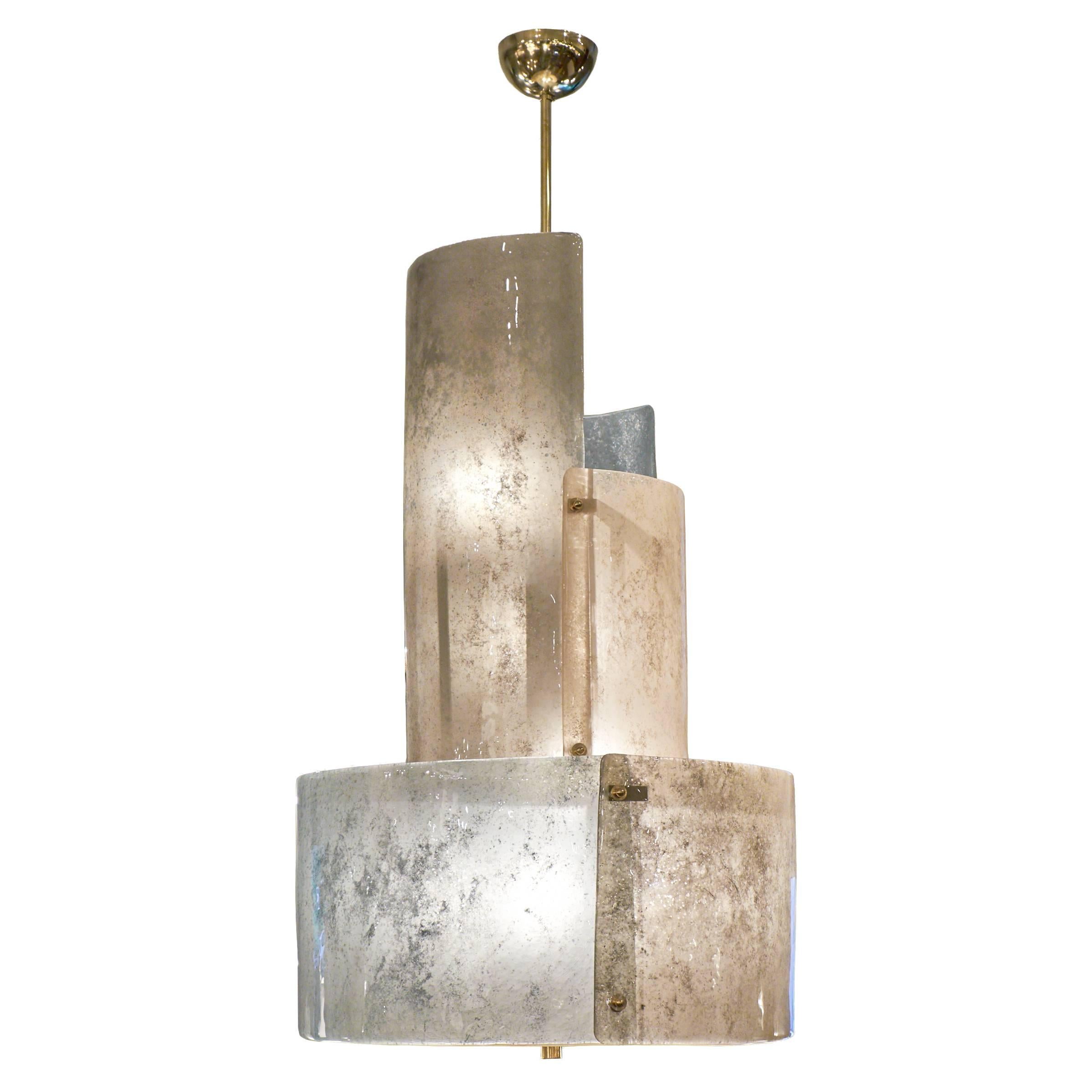 Lustre/Lampe de suspension en verre de Murano