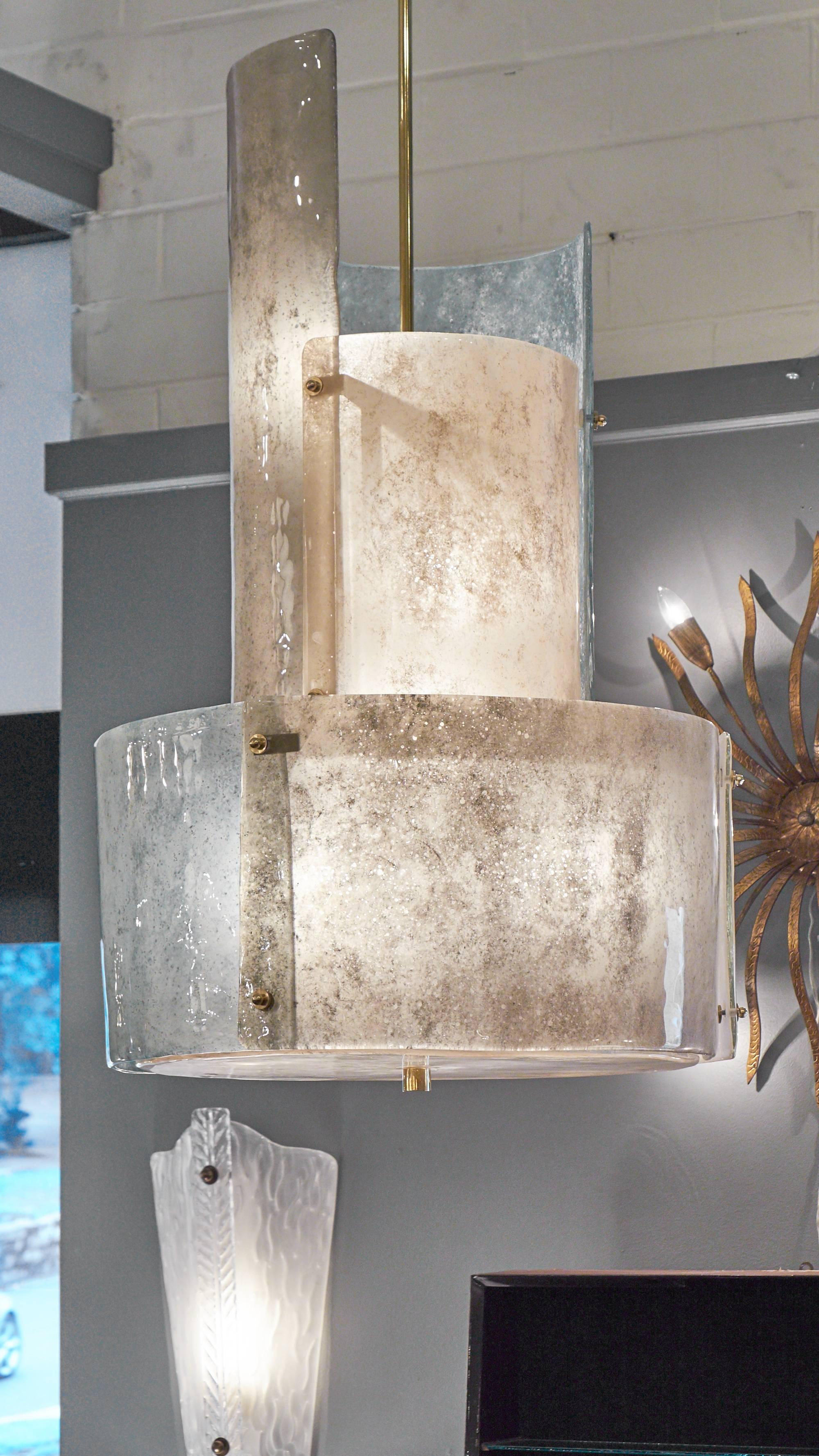Mid-Century Modern Murano Glass Chandelier/Pendant Light For Sale