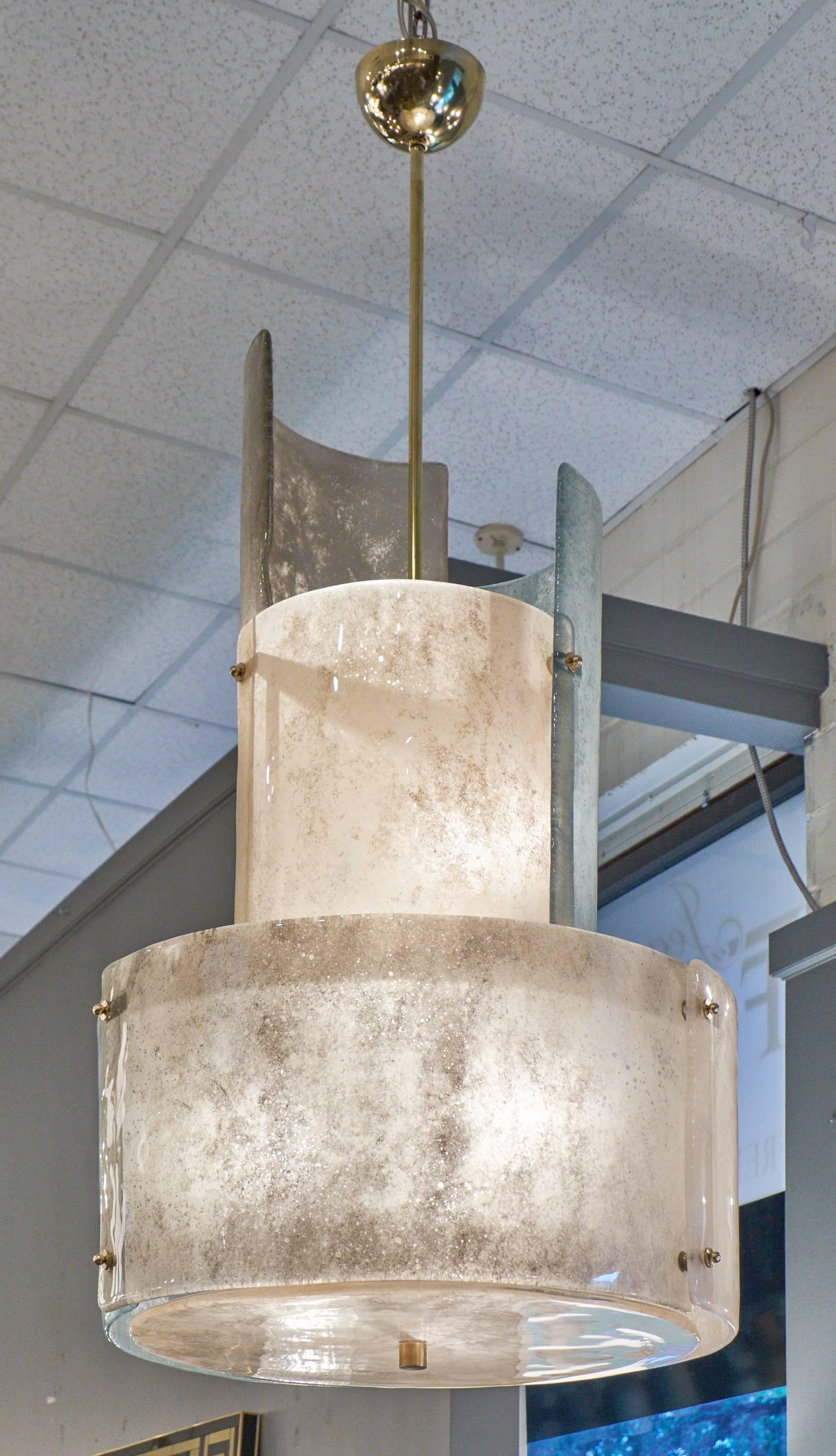 italien Lustre/Lampe de suspension en verre de Murano en vente