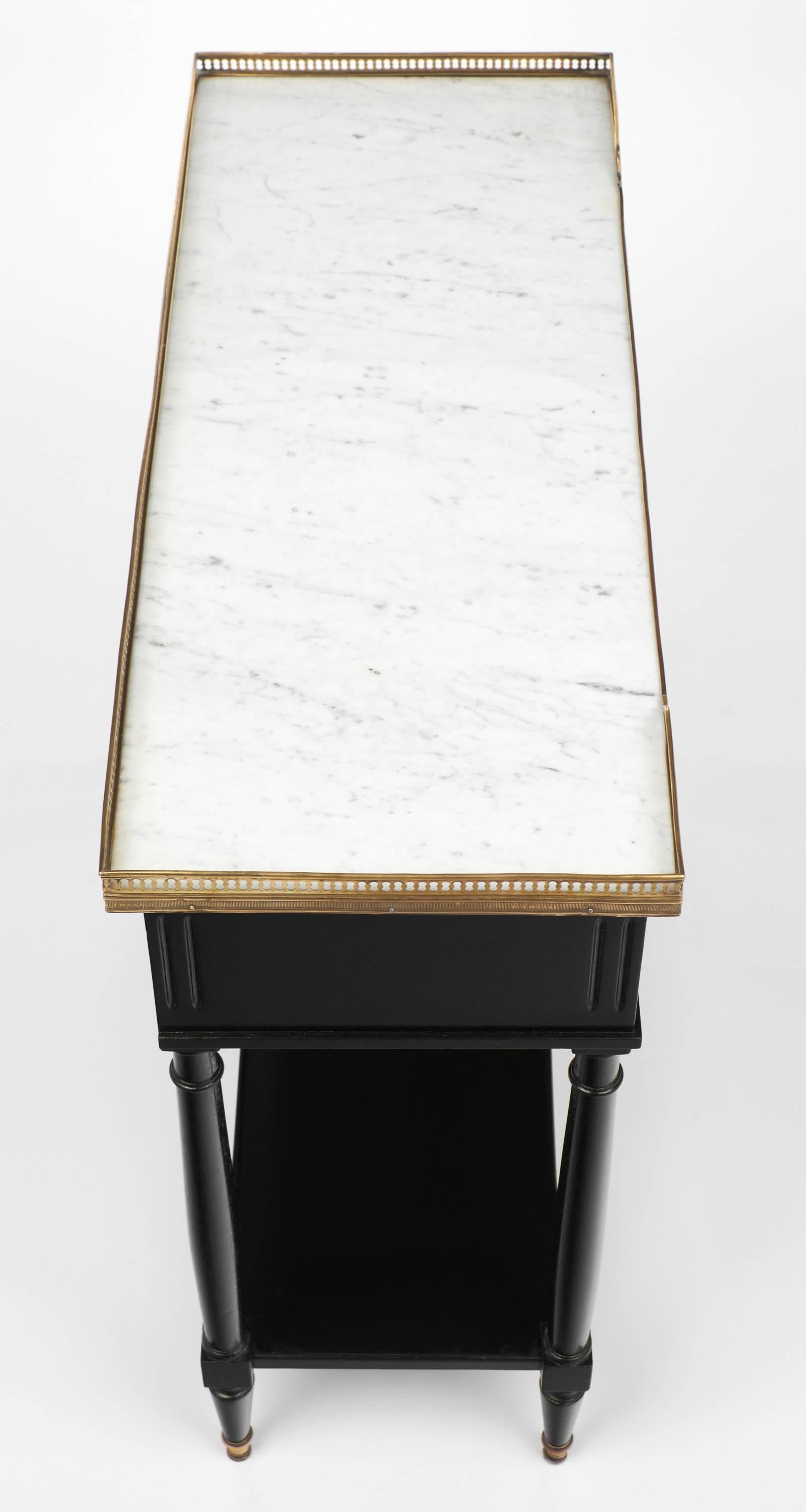 Late 19th Century French Louis XVI Marble-Top Console Table