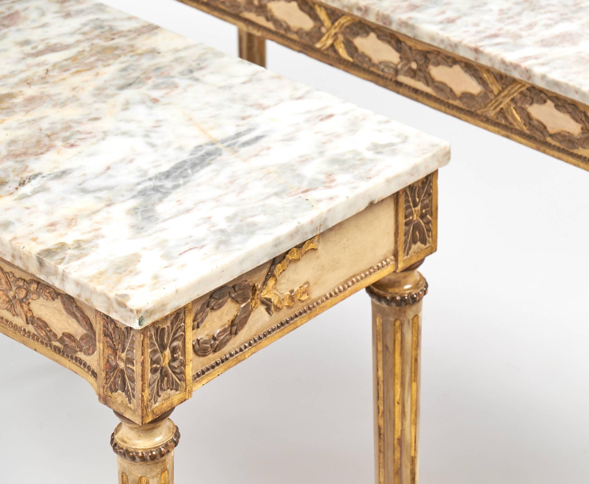 antique marble console table