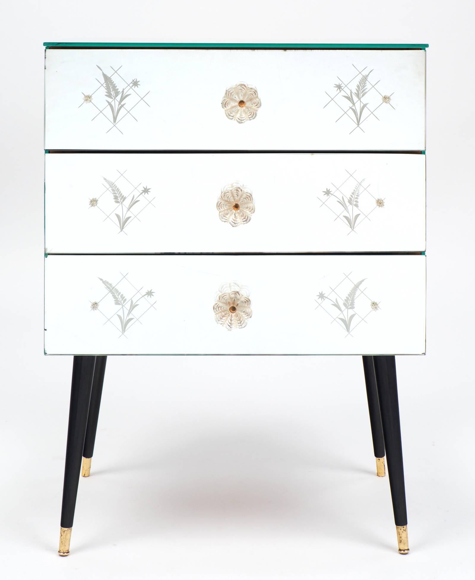 Art Deco Vintage French Mirrored Chest