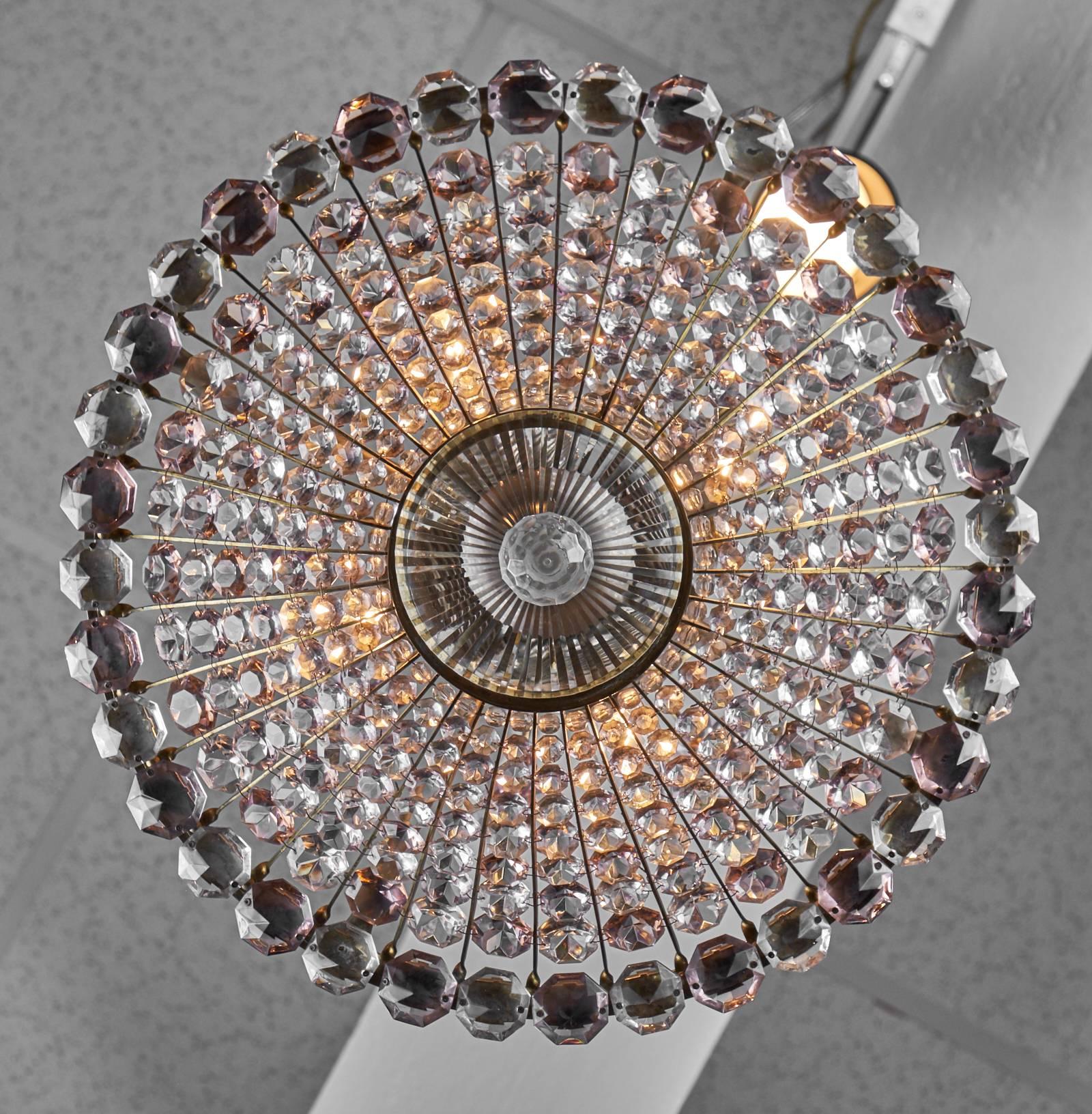 French Crystal Chandelier Attributed to Maison Baguès 4