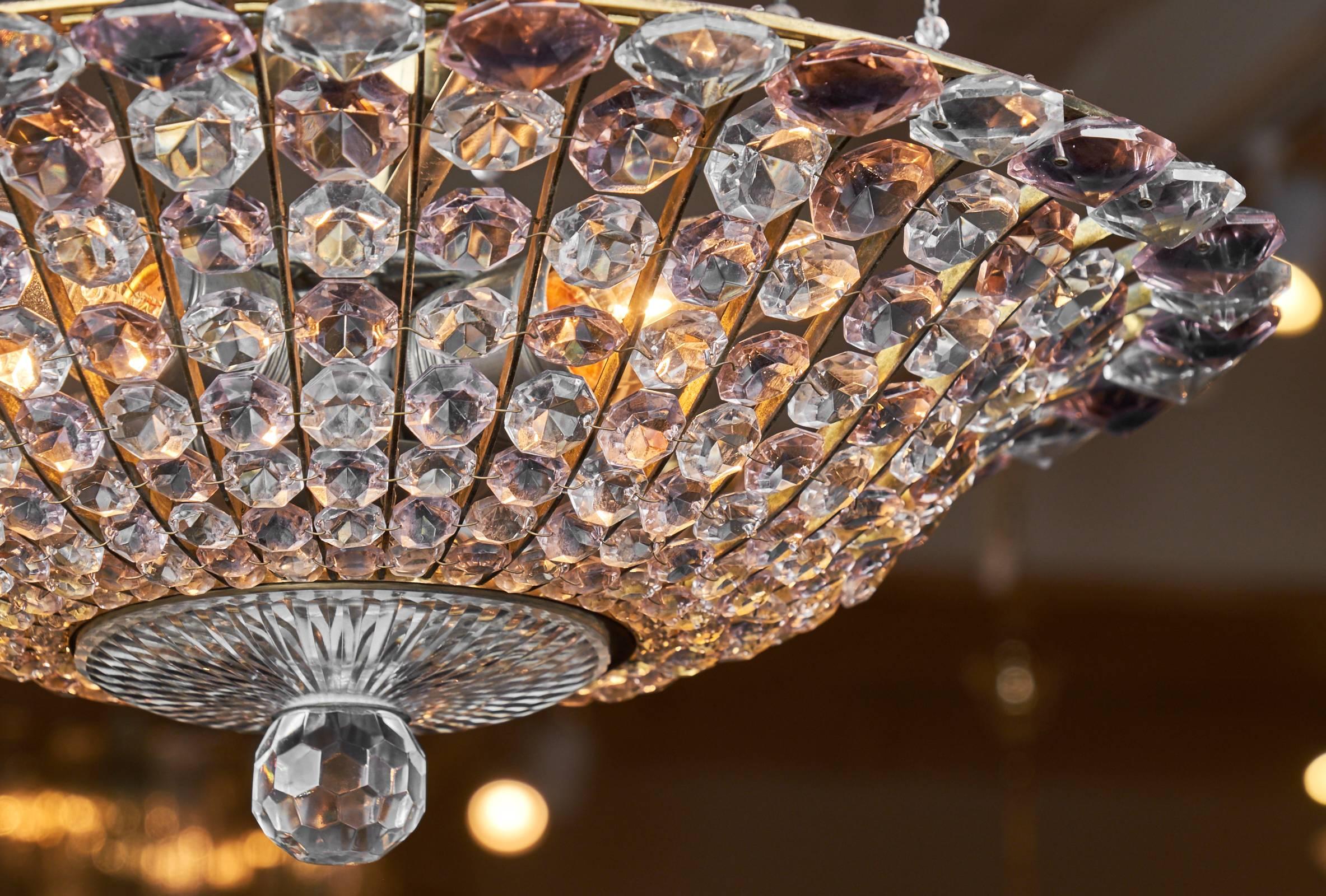 French Crystal Chandelier Attributed to Maison Baguès 3