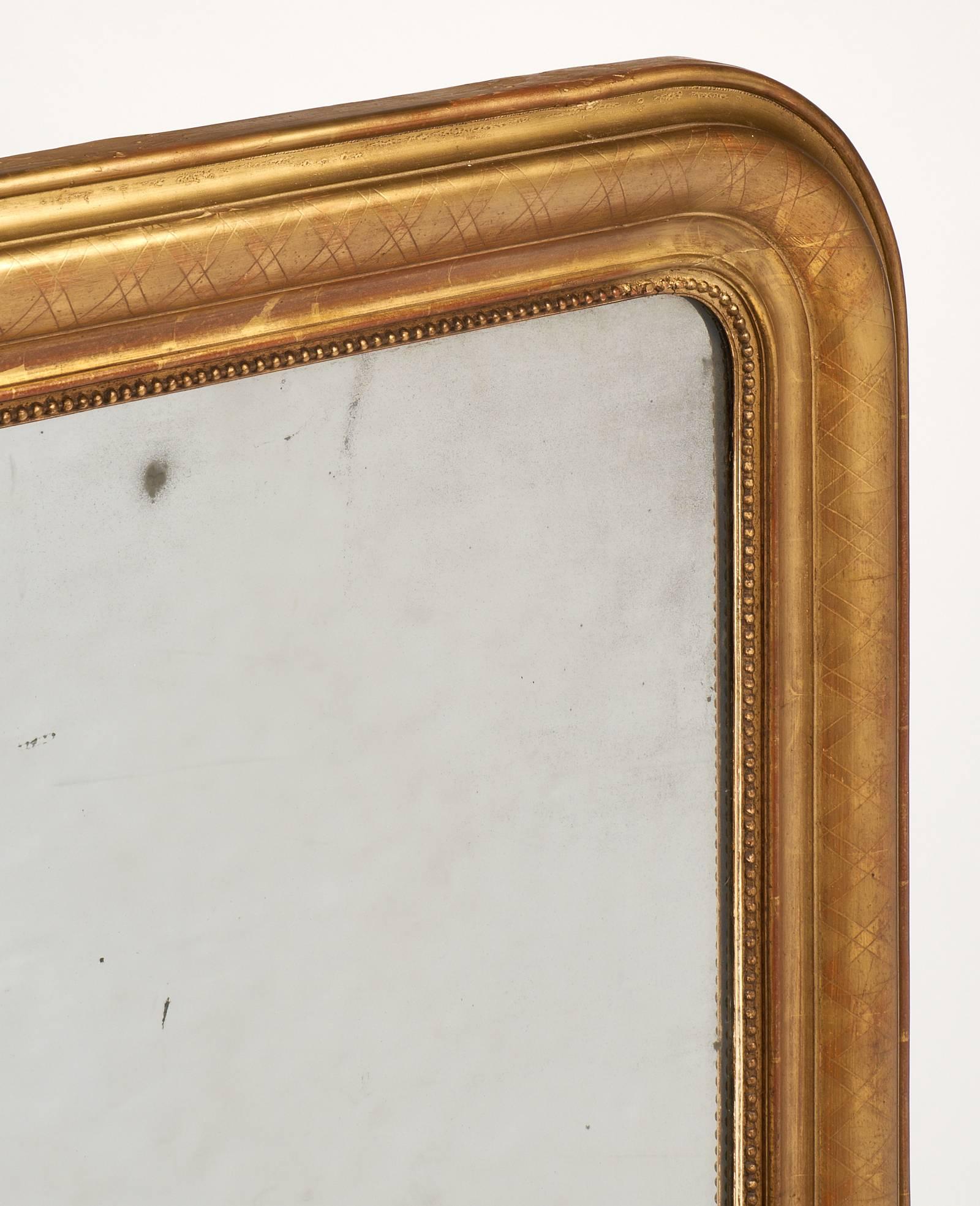 Mid-19th Century 19th Century French Louis Philippe Period Gold Mirror