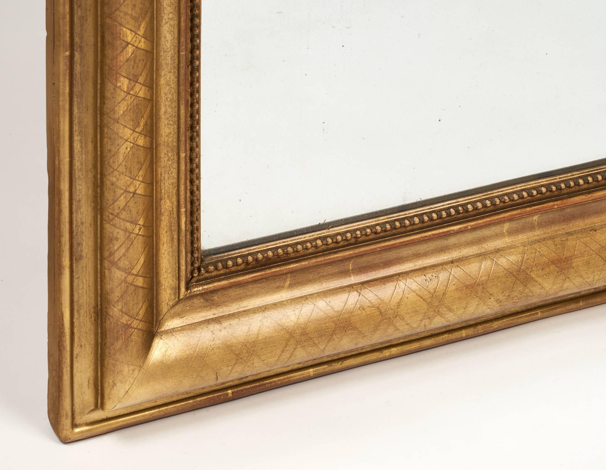 19th Century French Louis Philippe Period Gold Mirror 1