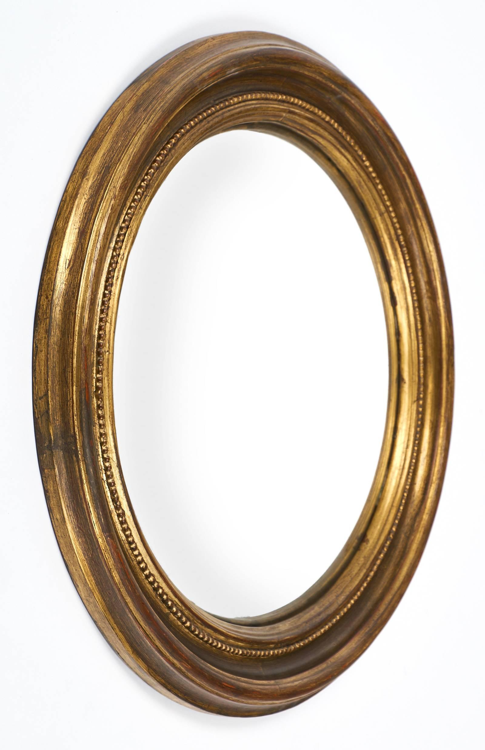 Mid-20th Century Antique French Louis XVI Style Convex Mirror