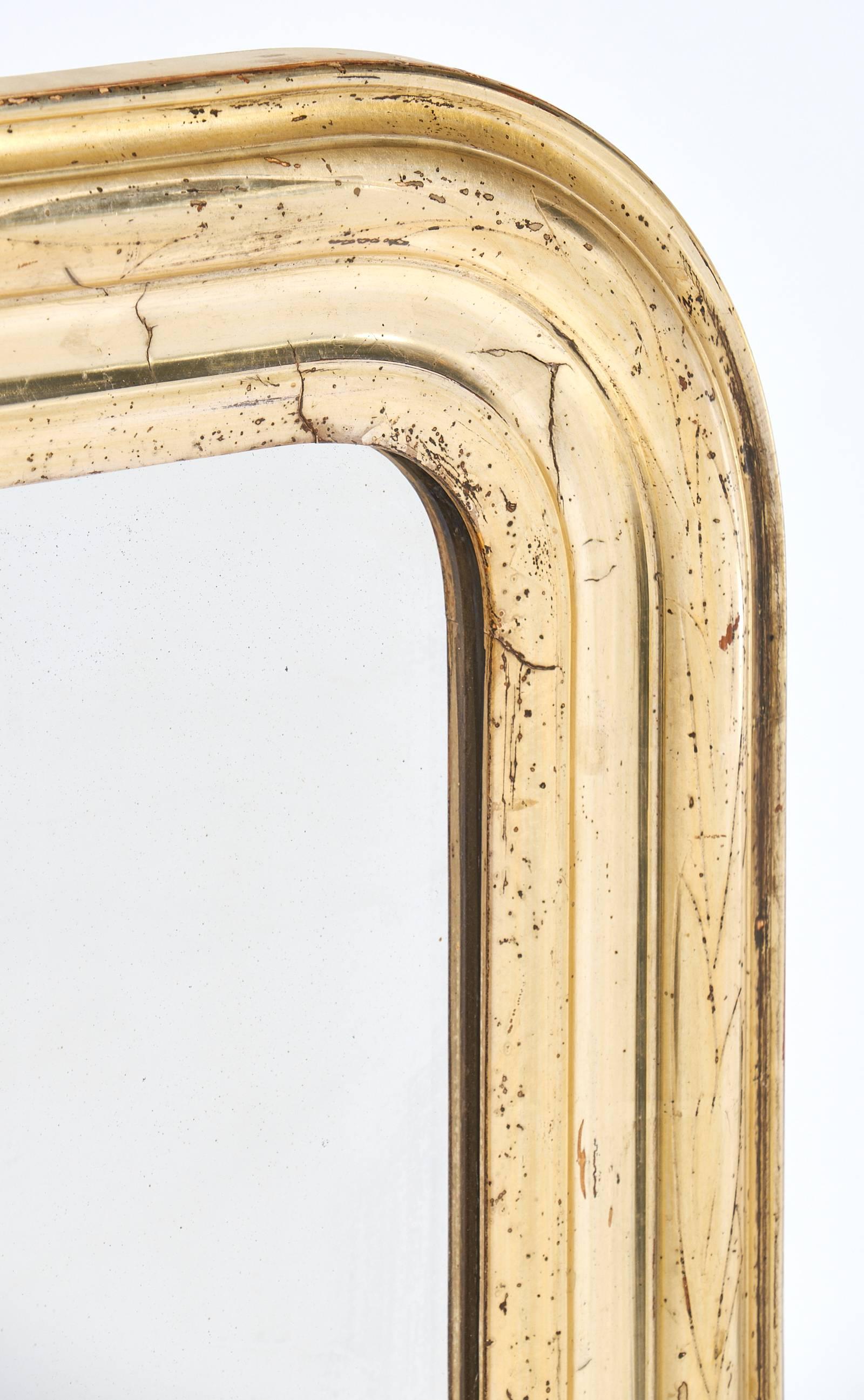 Louis Philippe Period Gold Leaf Mirror, circa 1845 1