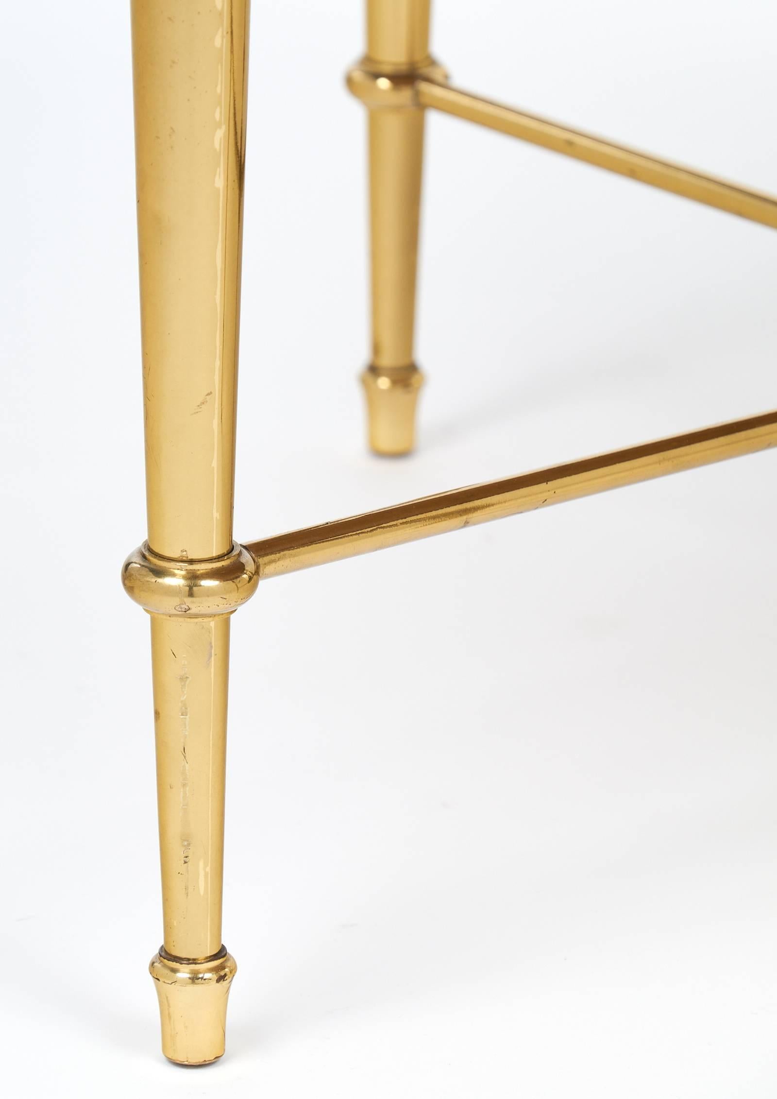 French Vintage Maison Ramsay Brass Side Table 3