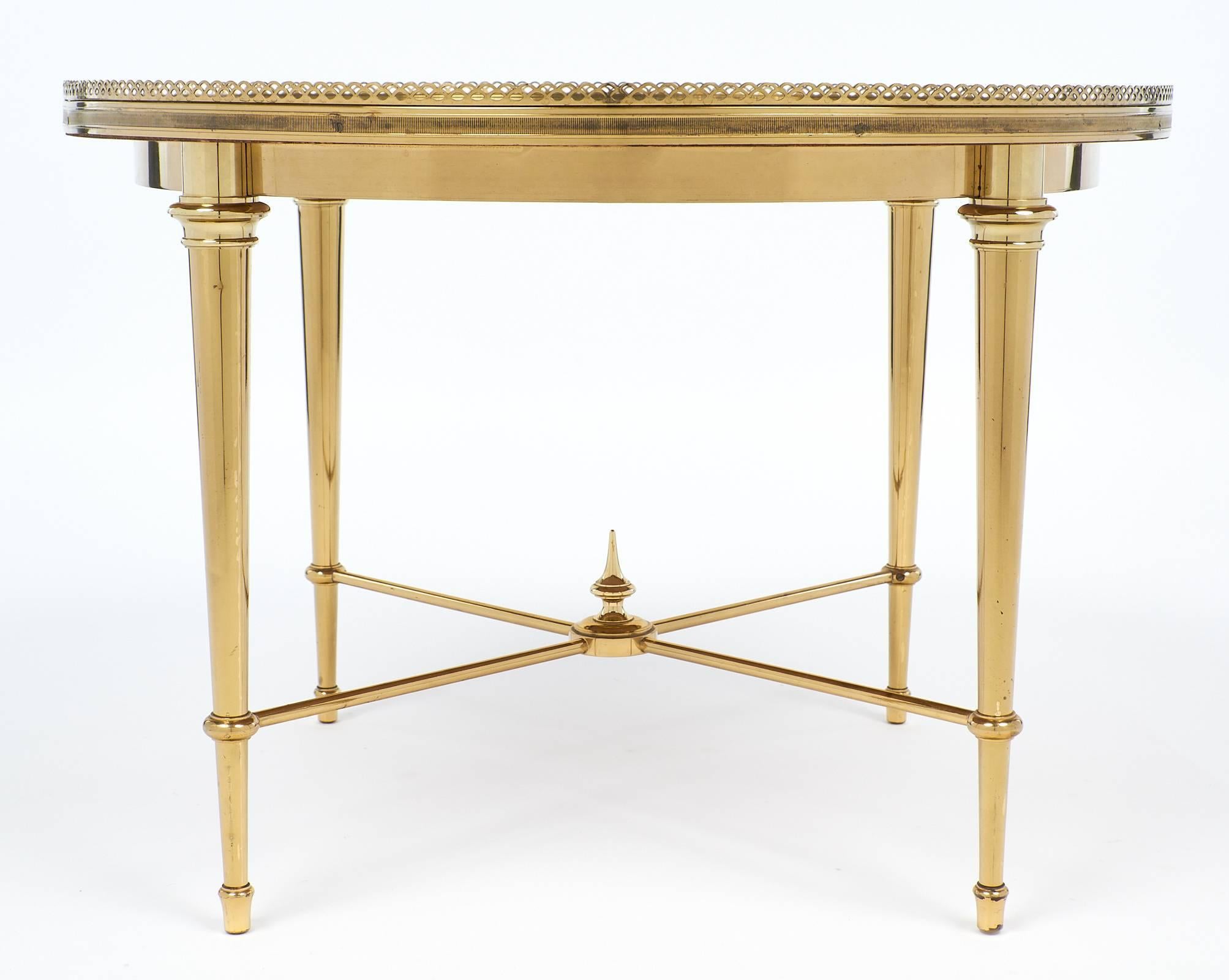 Gold Leaf French Vintage Maison Ramsay Brass Side Table