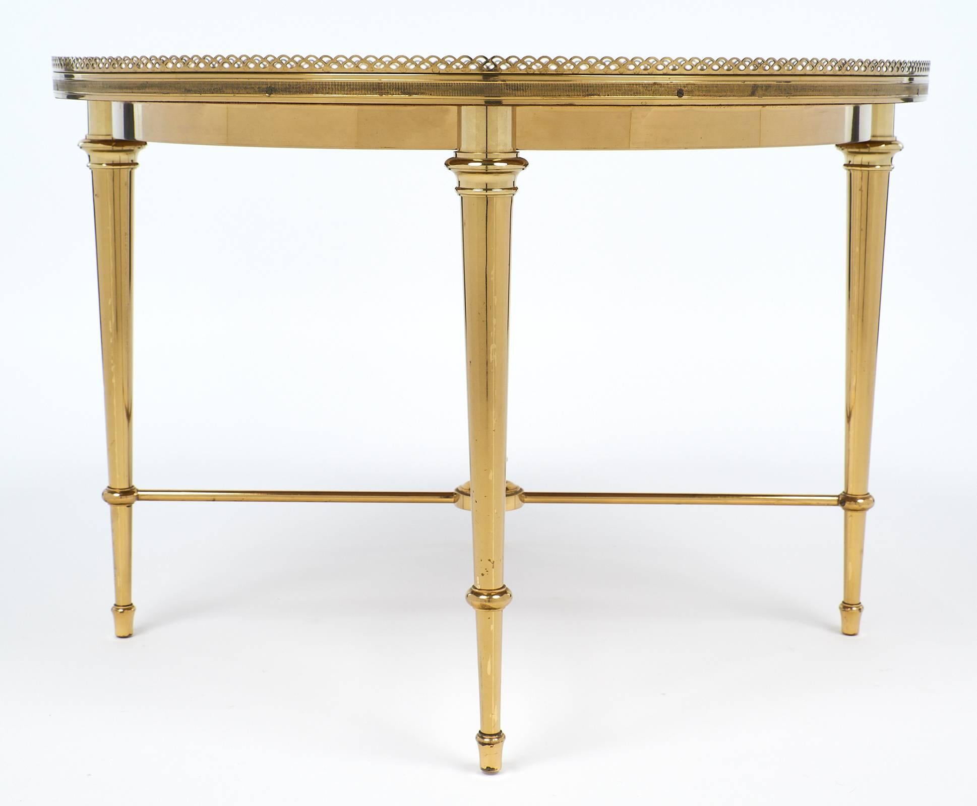 French Vintage Maison Ramsay Brass Side Table 1