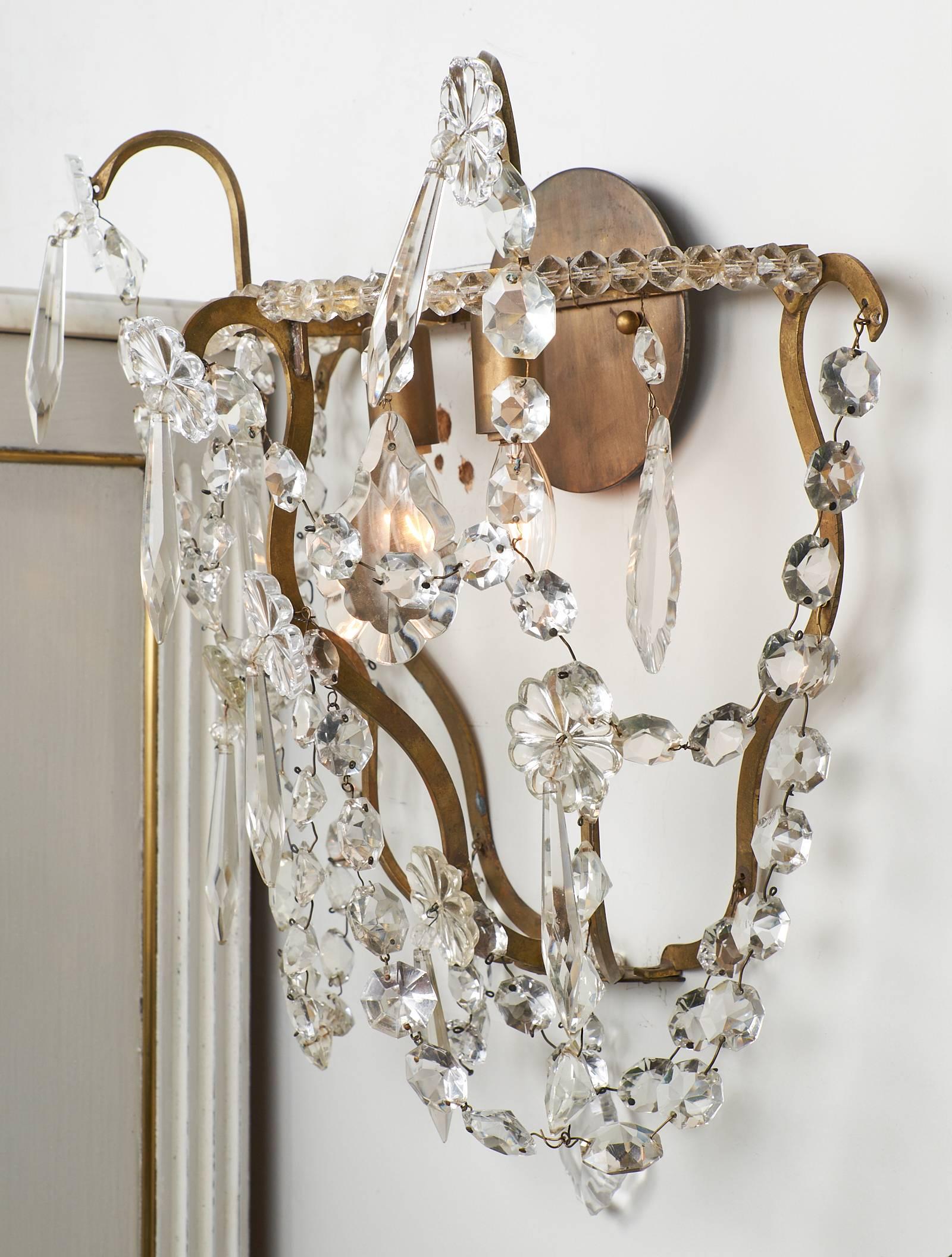 Mid-20th Century Vintage French Sconces in the Style of Maison Baguès