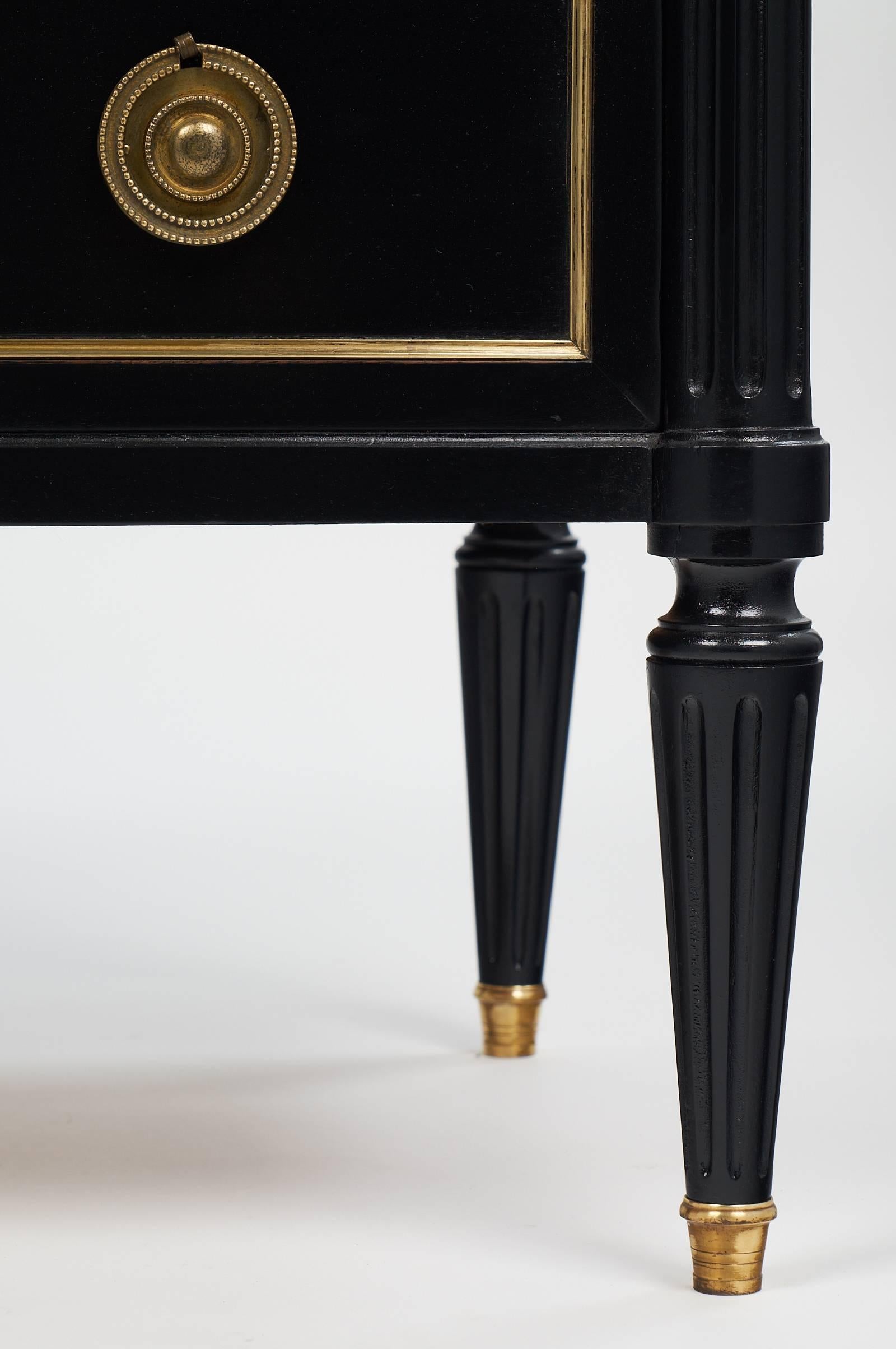 19th Century Ebonized Louis XVI Style French Chest of Drawers 4