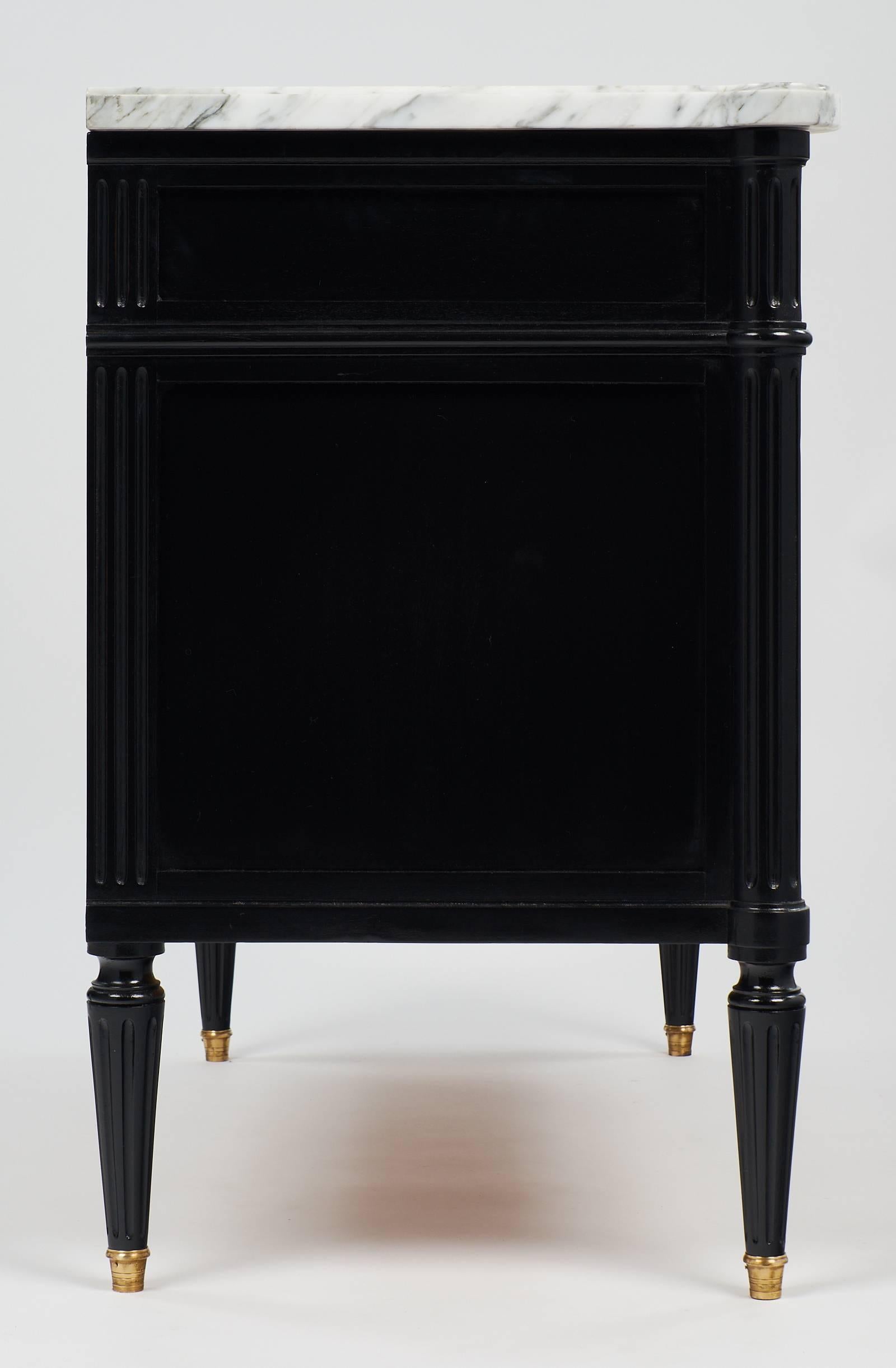 19th Century Ebonized Louis XVI Style French Chest of Drawers 3