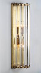 Murano Glass Rod and Brass Single Sconce