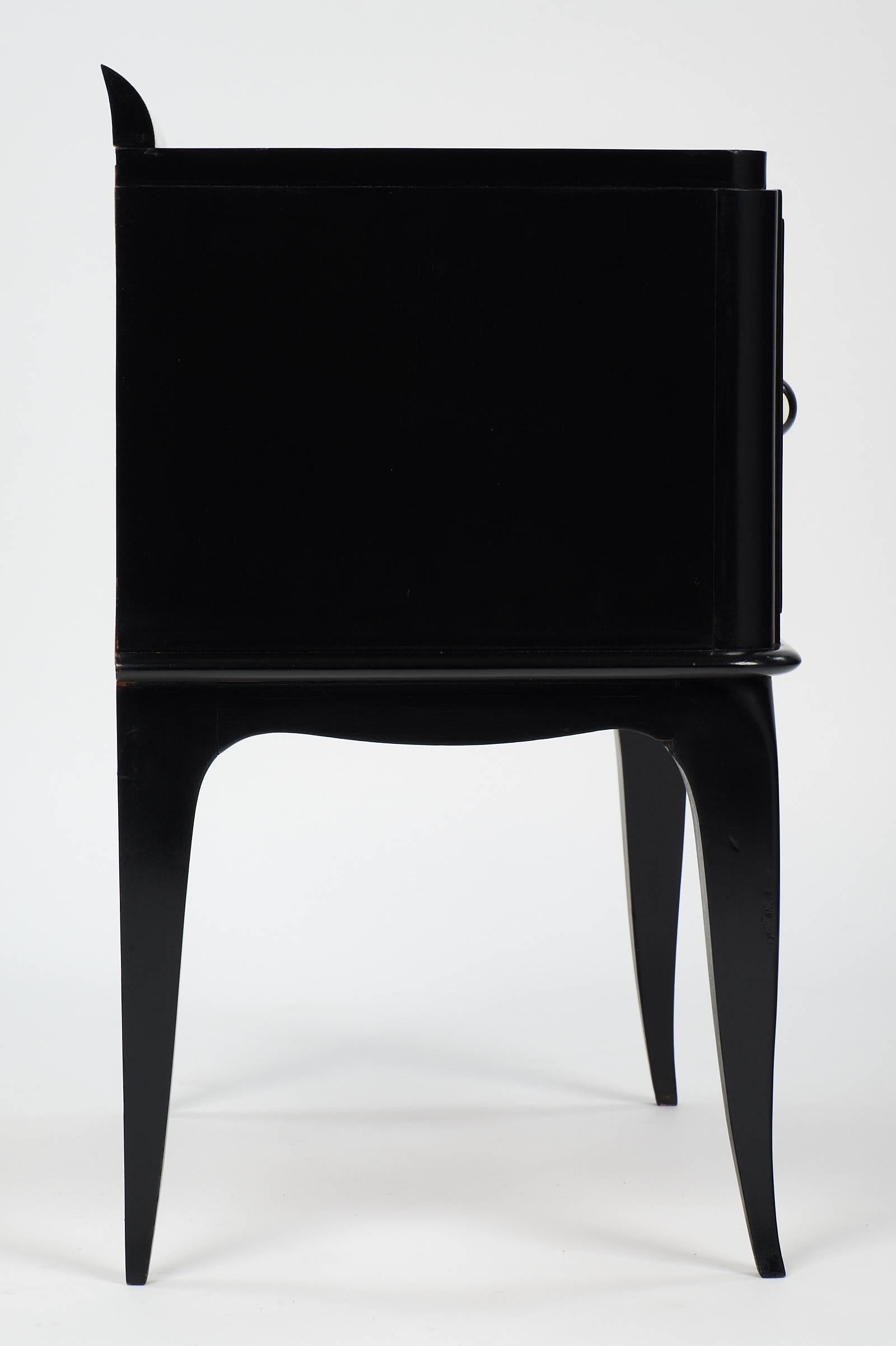 Art Deco André Arbus Style Ebonized Side Tables 3