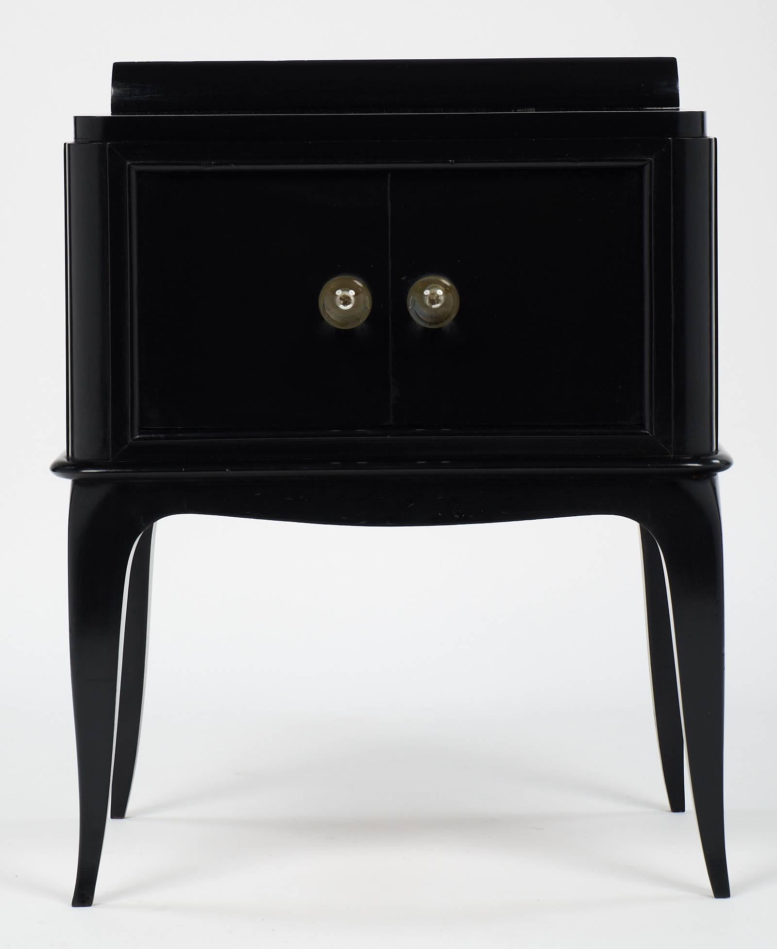 Art Deco André Arbus Style Ebonized Side Tables In Excellent Condition In Austin, TX