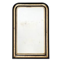 Gold and Black Vintage French Louis Philippe Mirror
