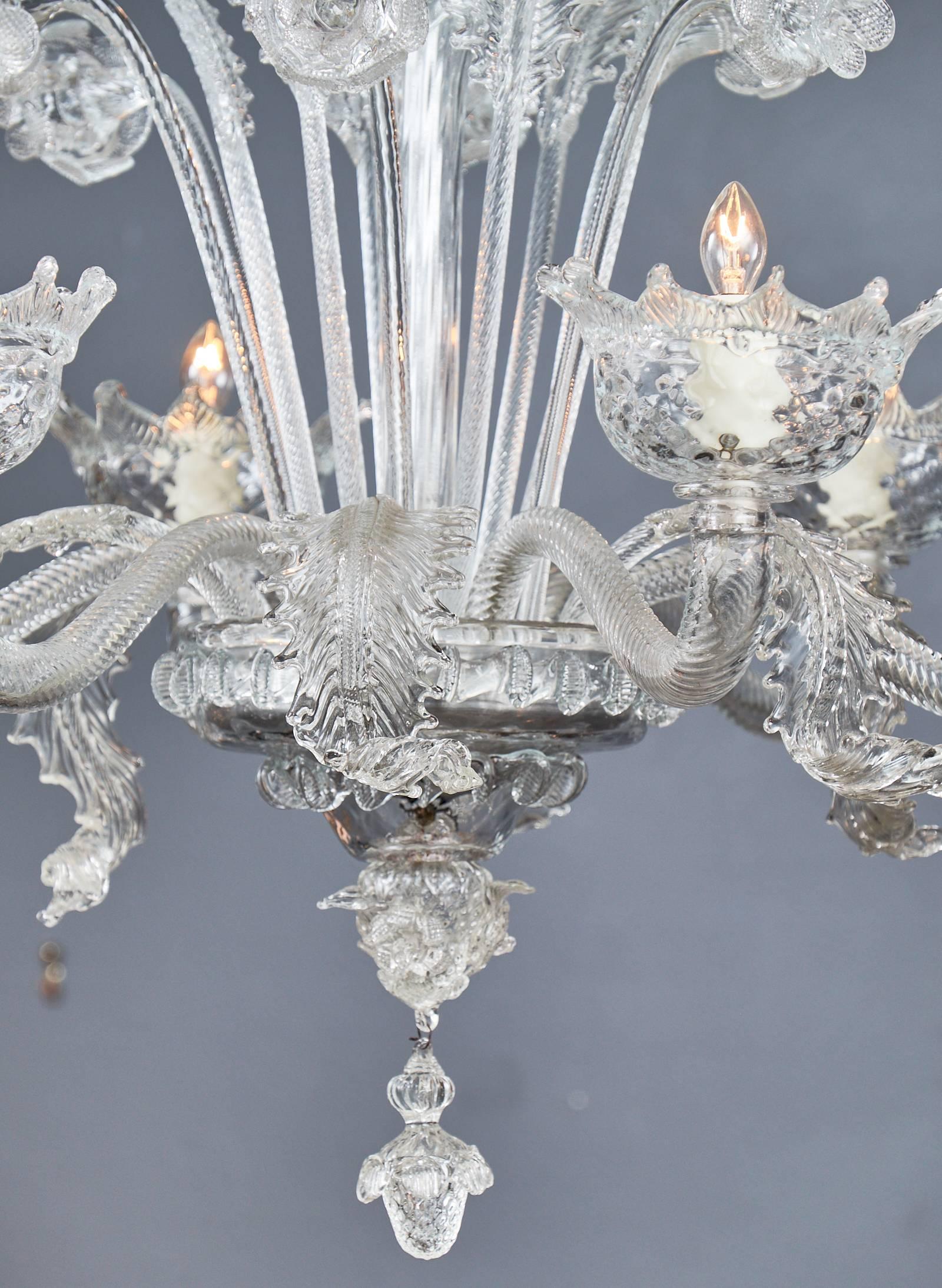 Vintage Italian Murano Glass Chandelier 3