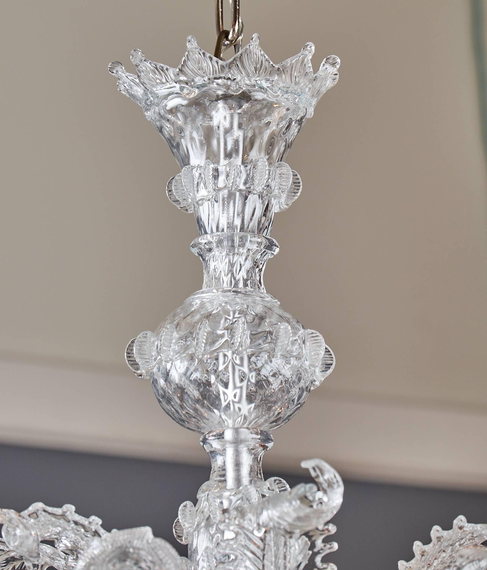 Baroque Vintage Italian Murano Glass Chandelier