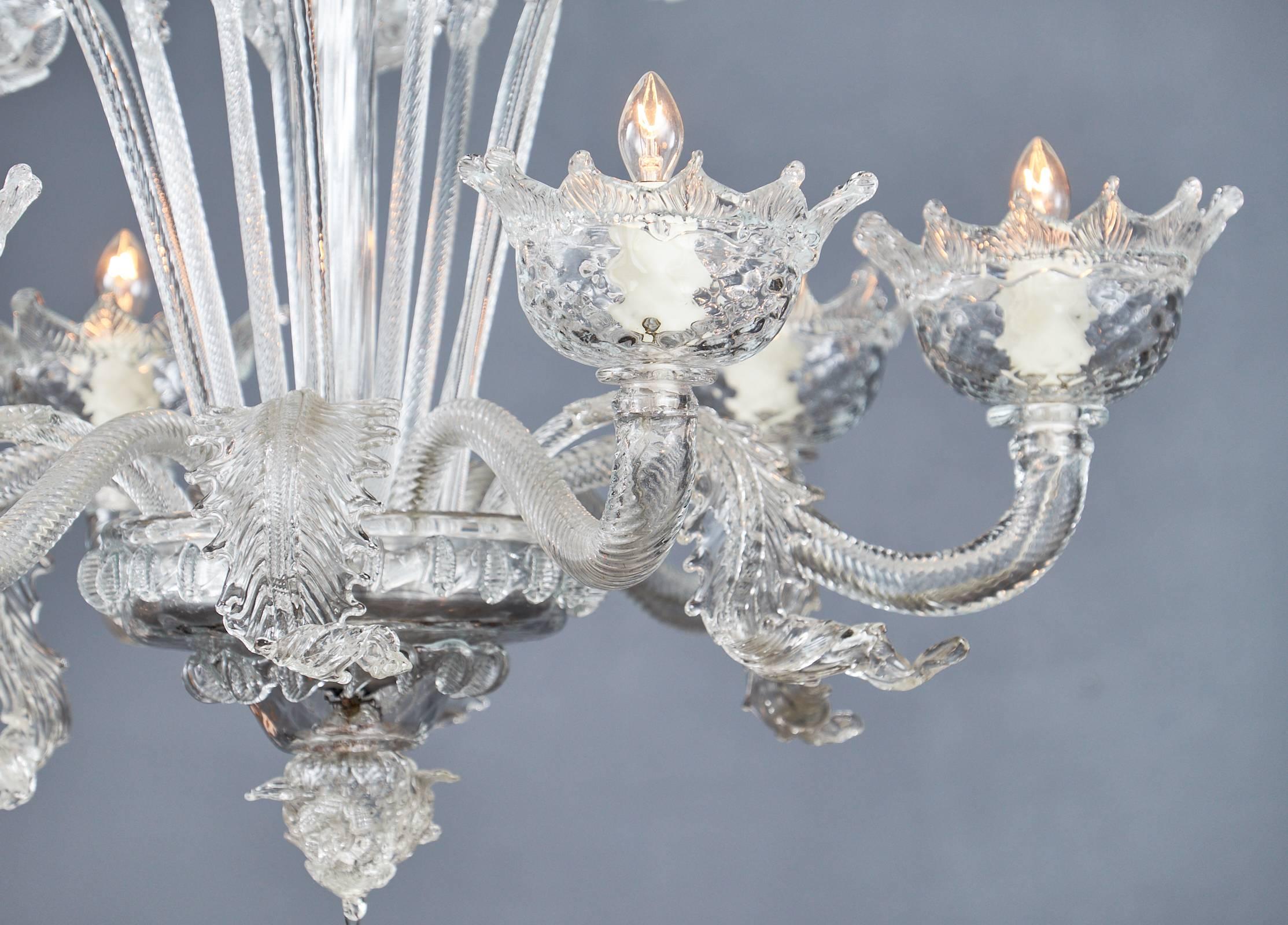 Vintage Italian Murano Glass Chandelier 2