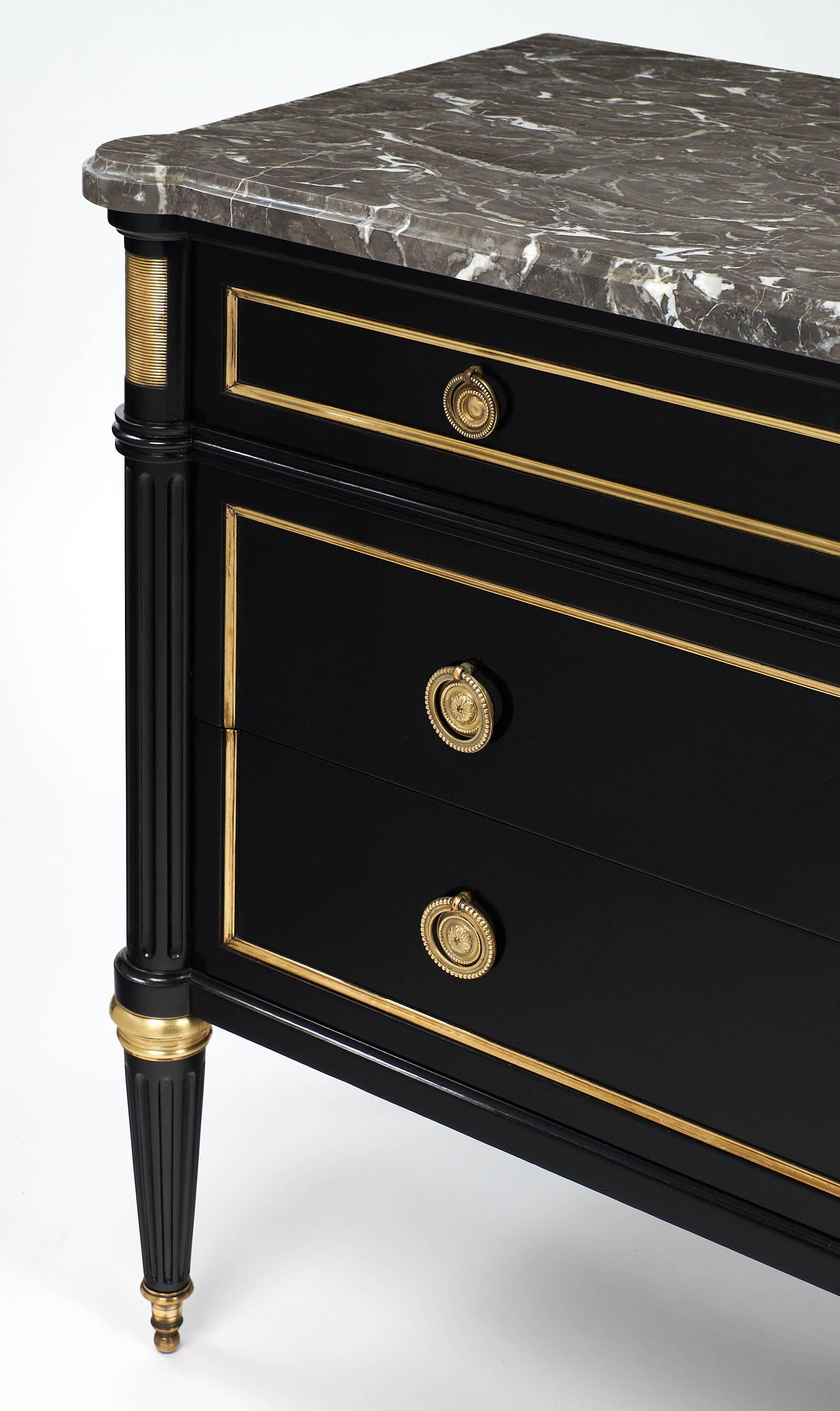 Brass Louis XVI Style Chest in the Manner of Maison Jansen
