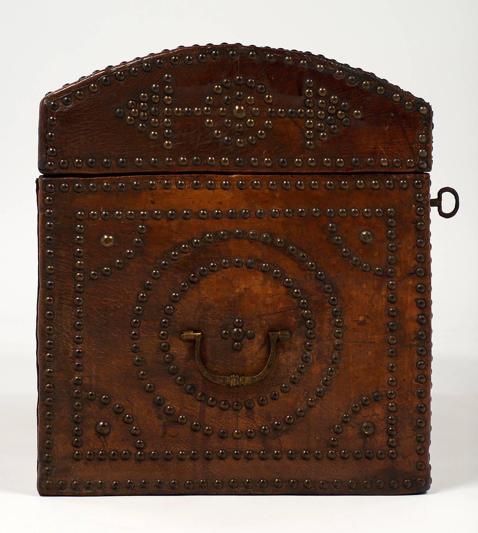 Napoleon III Period 19th Century French Leather Box 2
