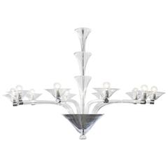 Clear Murano Glass Chandelier 12