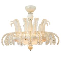 Art Deco Vintage Murano Glass Ballroom Chandelier