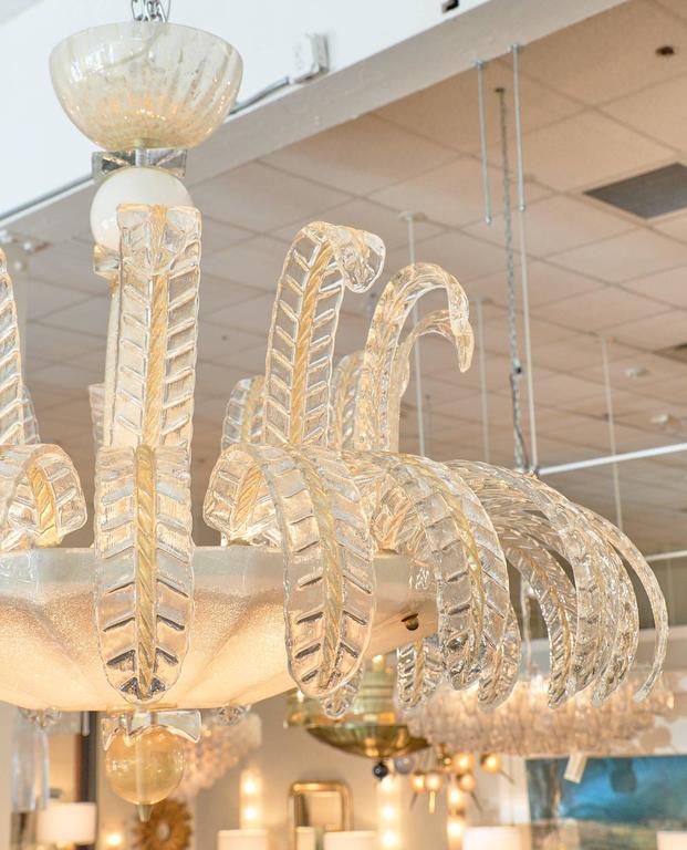 Art Deco Vintage Murano Glass Ballroom Chandelier at 1stDibs