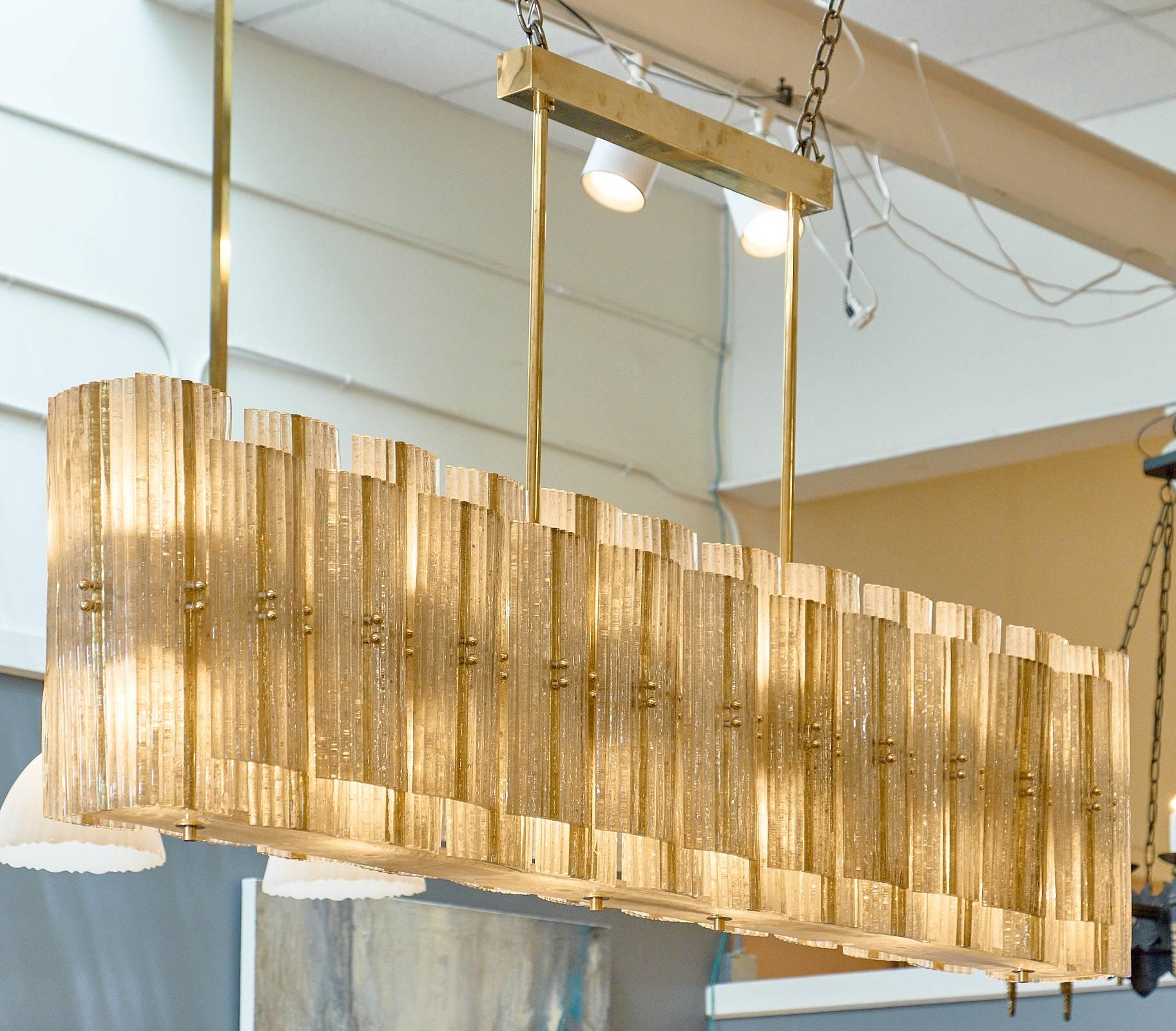 Italiano Lampadario in vetro di Murano 