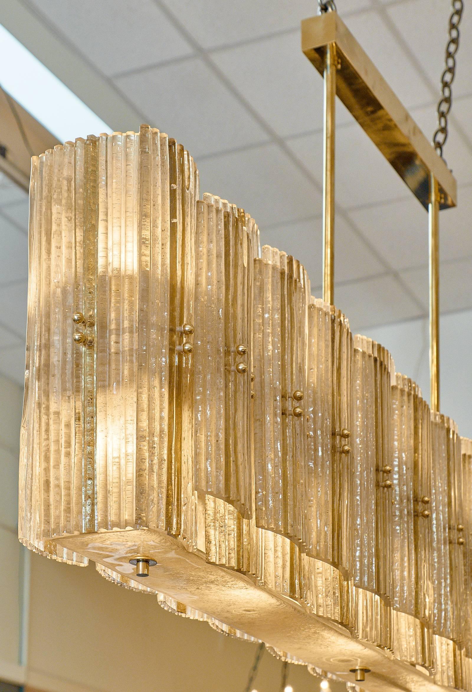 XXI secolo e contemporaneo Lampadario in vetro di Murano 
