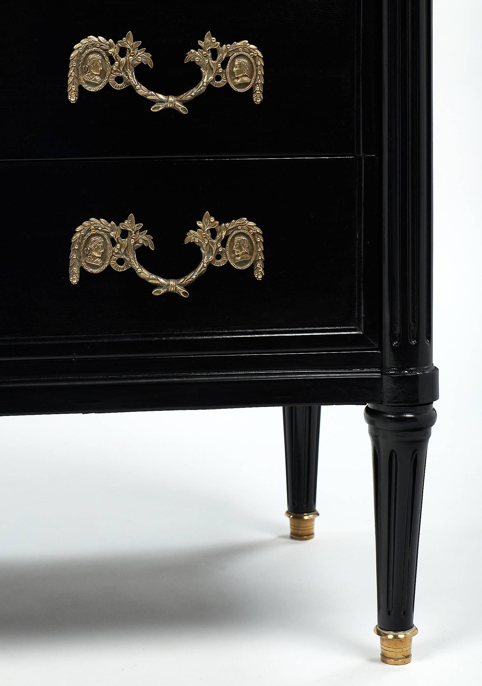 French Antique Louis XVI Style Chest with Marble Top 3