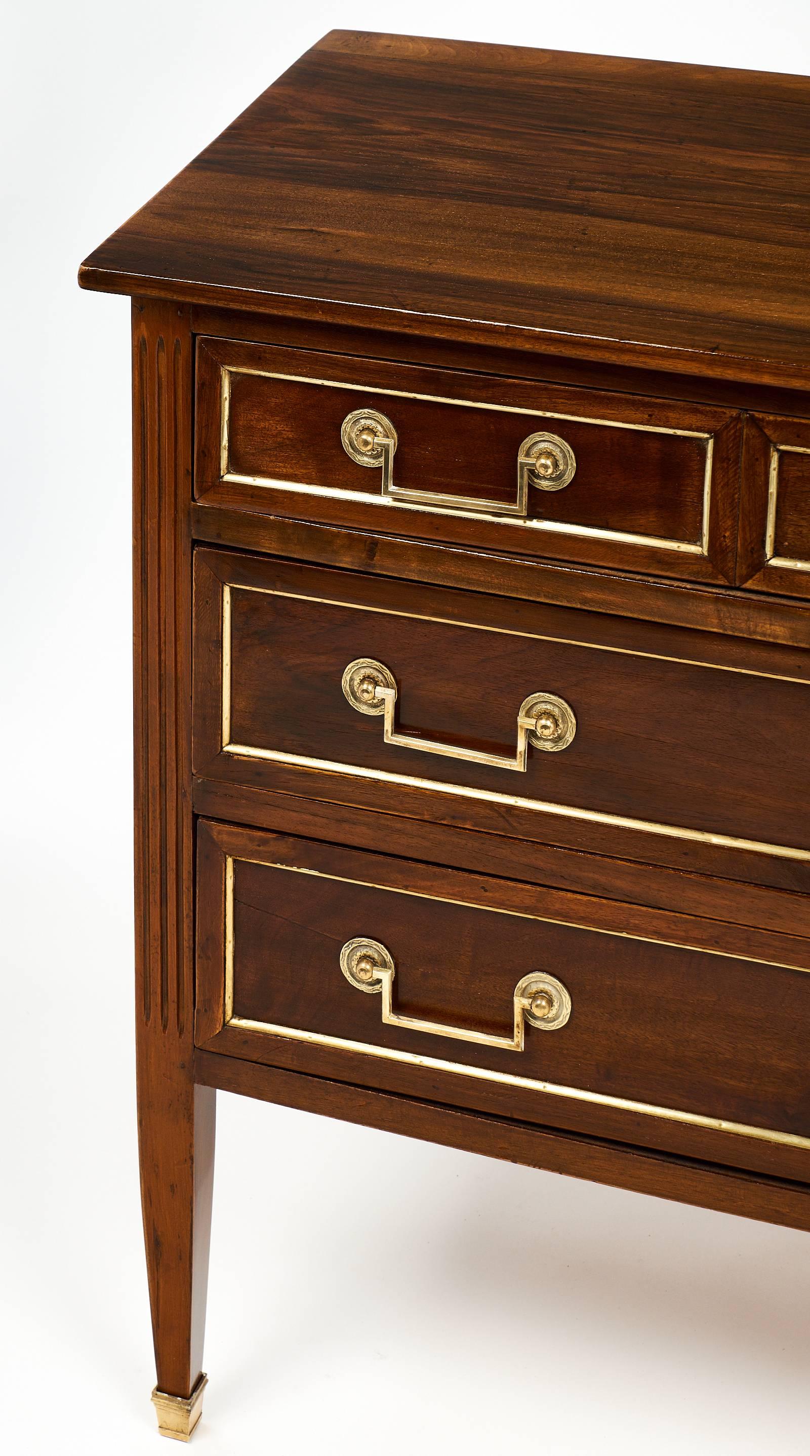 Directoire Style Walnut Antique French Chest 2