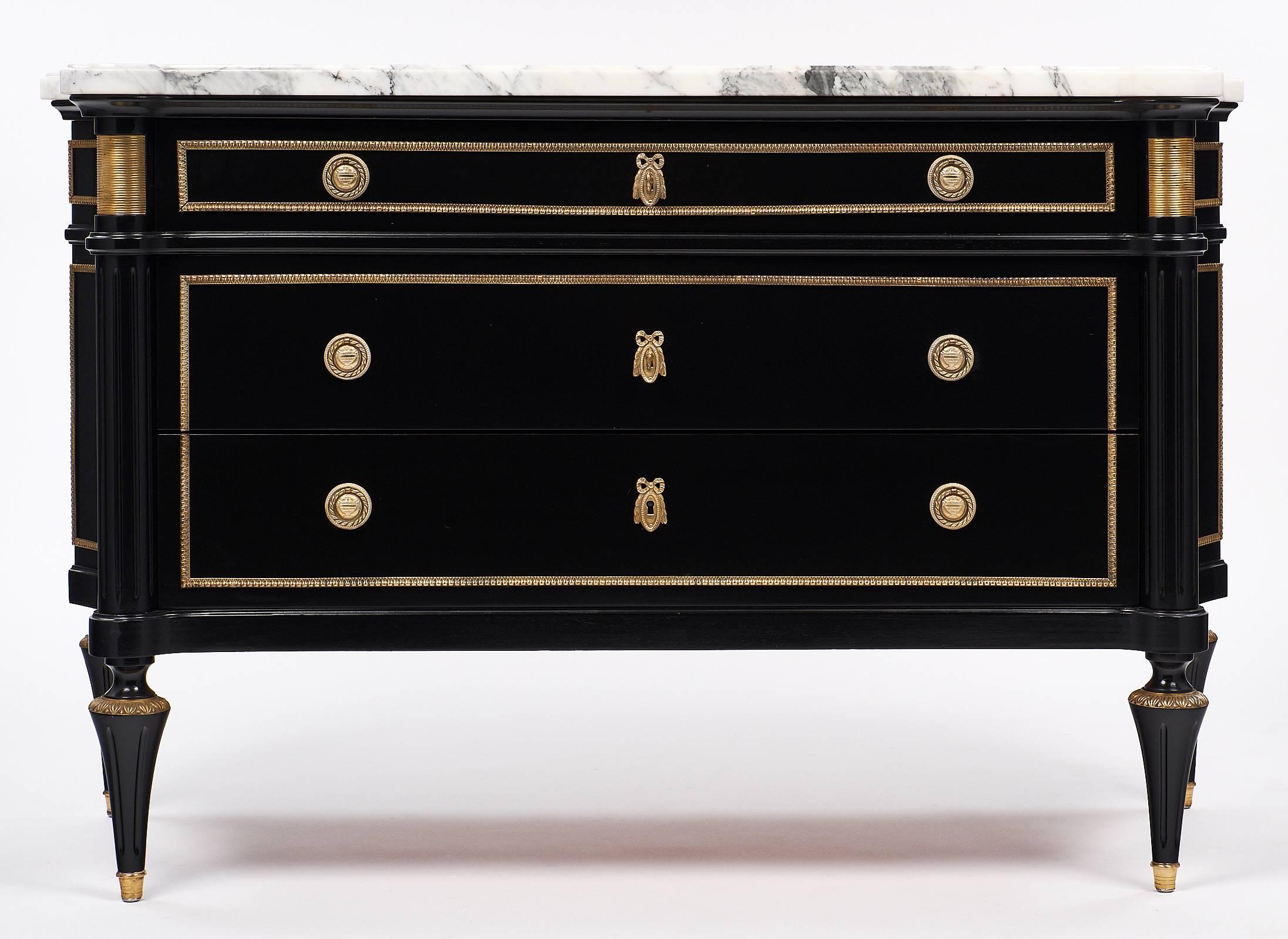 Louis XVI Style Antique French Chest In Excellent Condition In Austin, TX